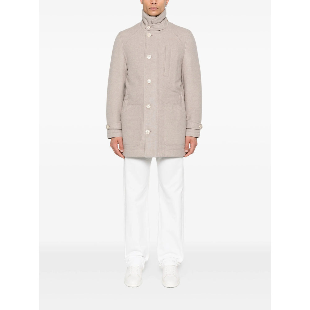 Brunello Cucinelli Neutrals Coats - Single Breasted Coats Men - 3
