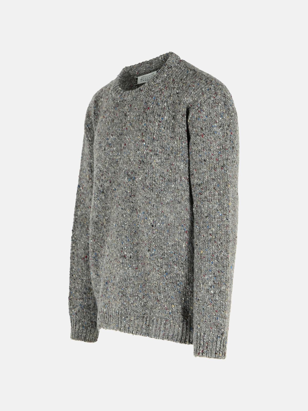 GREY VIRGIN WOOL SWEATER - 2
