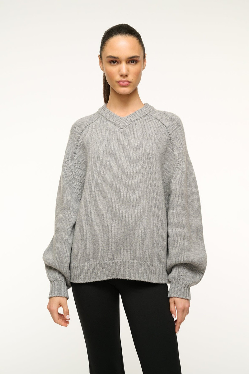 STAUD STAUD WILSON SWEATER HEATHER GREY outlook