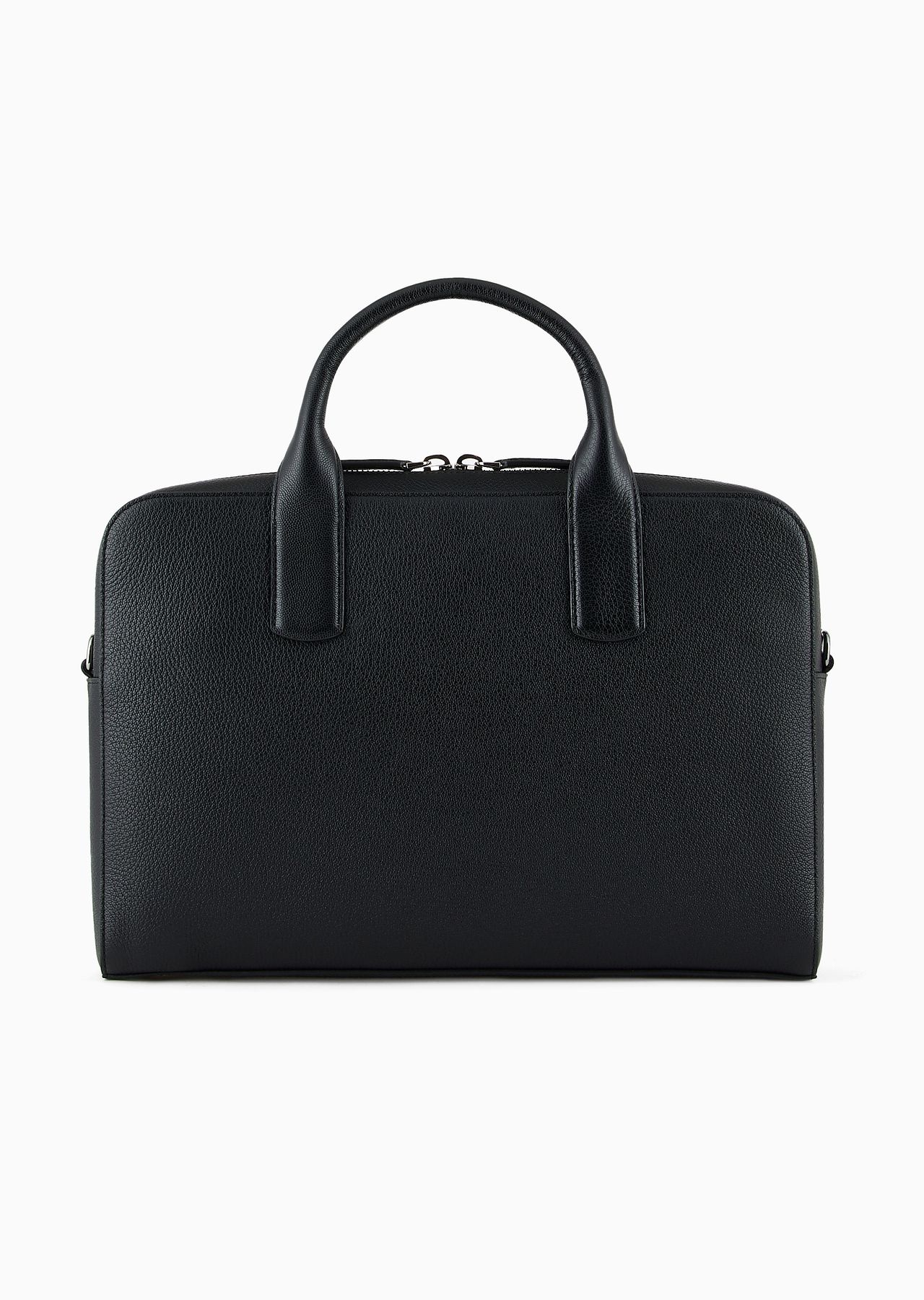 Pebbled leather briefcase - 3