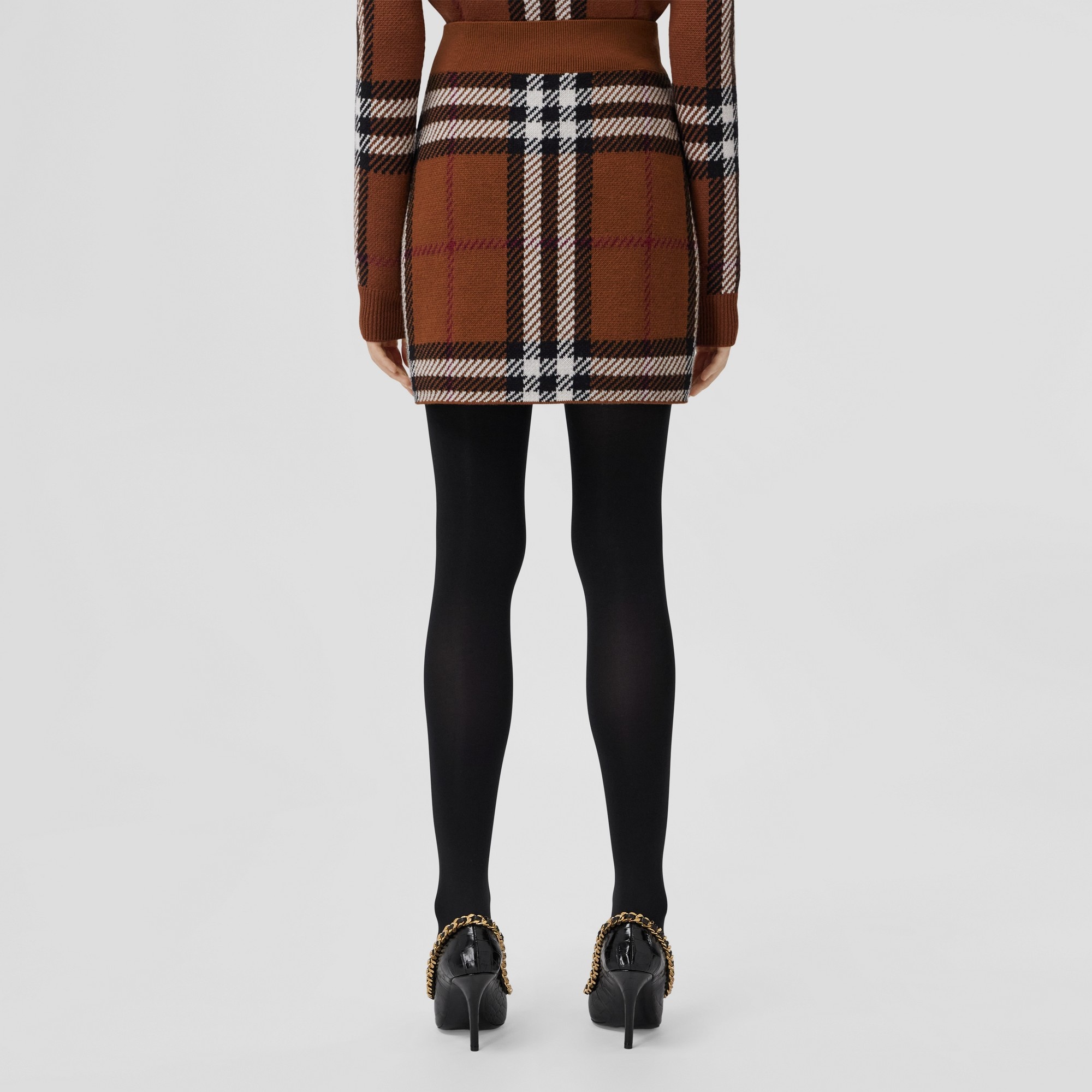 Vintage Check Boucle Miniskirt in Beige - Burberry