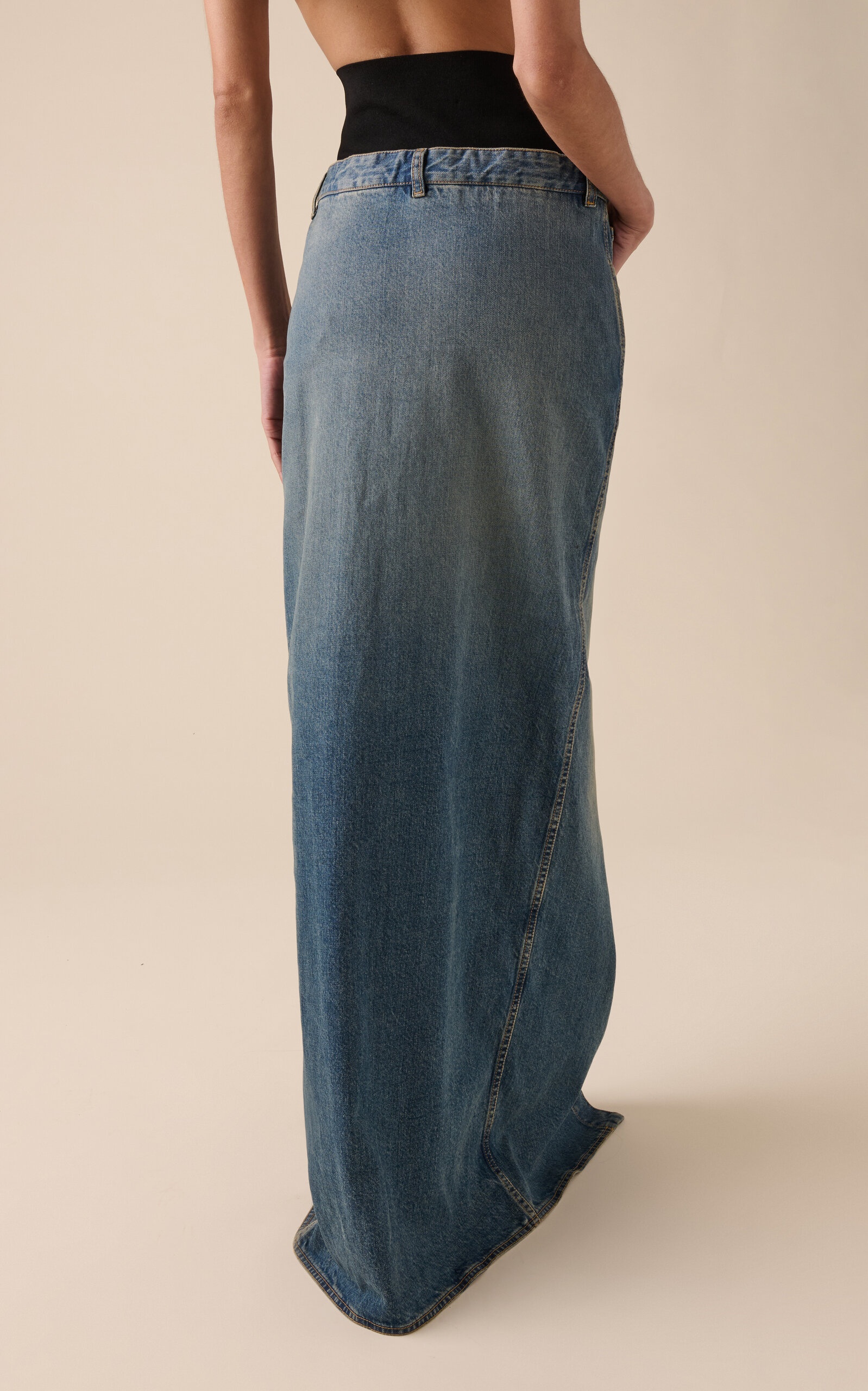 スカート Alaia Column Skirt ALAÏA Draped stretch-knit maxi skirt | NET-A-PORTER