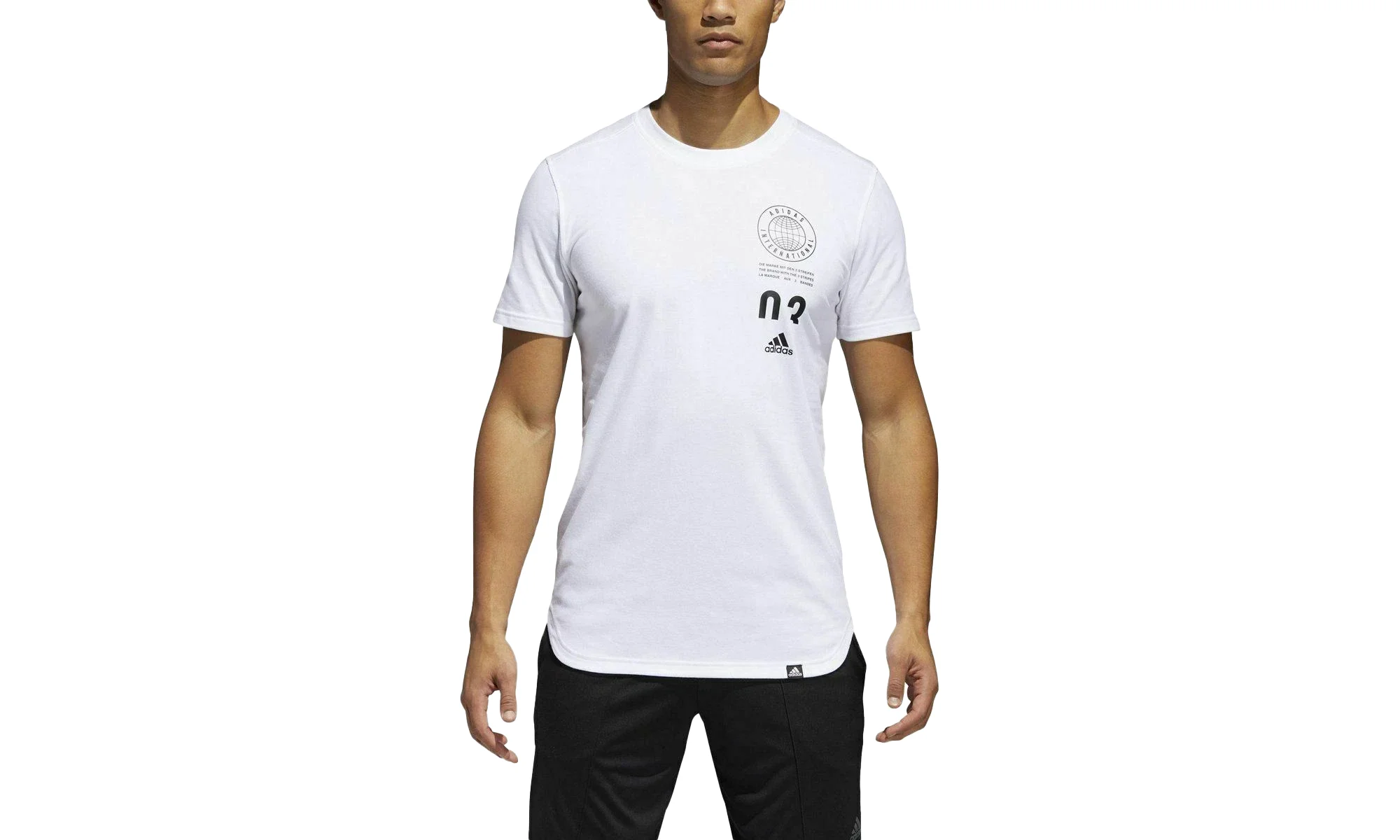 Stack Scoop Tee "White / Black" CY6337 - 1