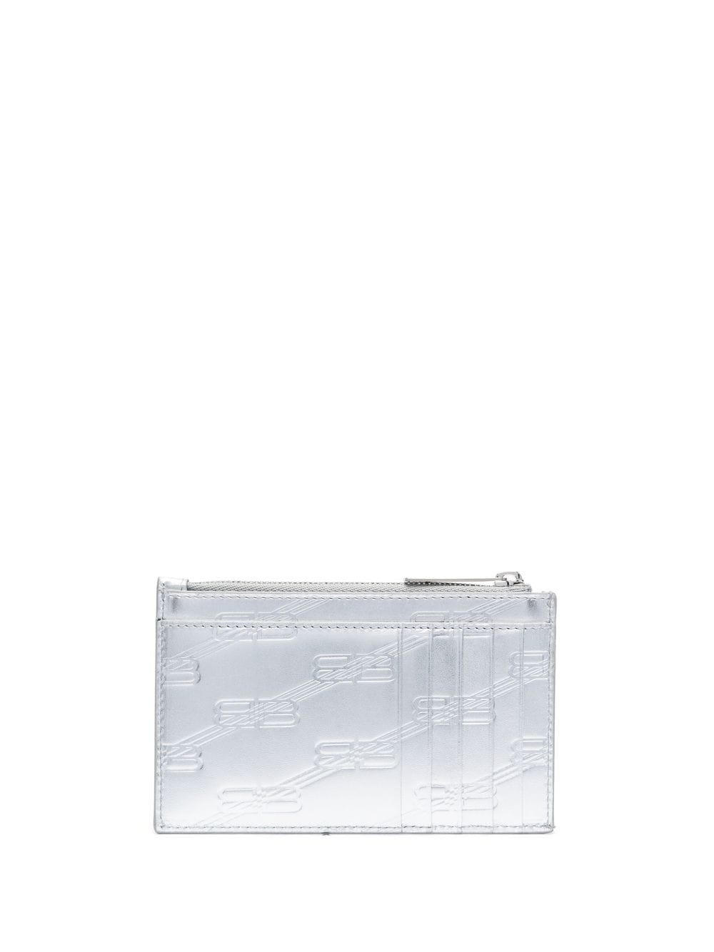 metallic monogram-embossed wallet - 2