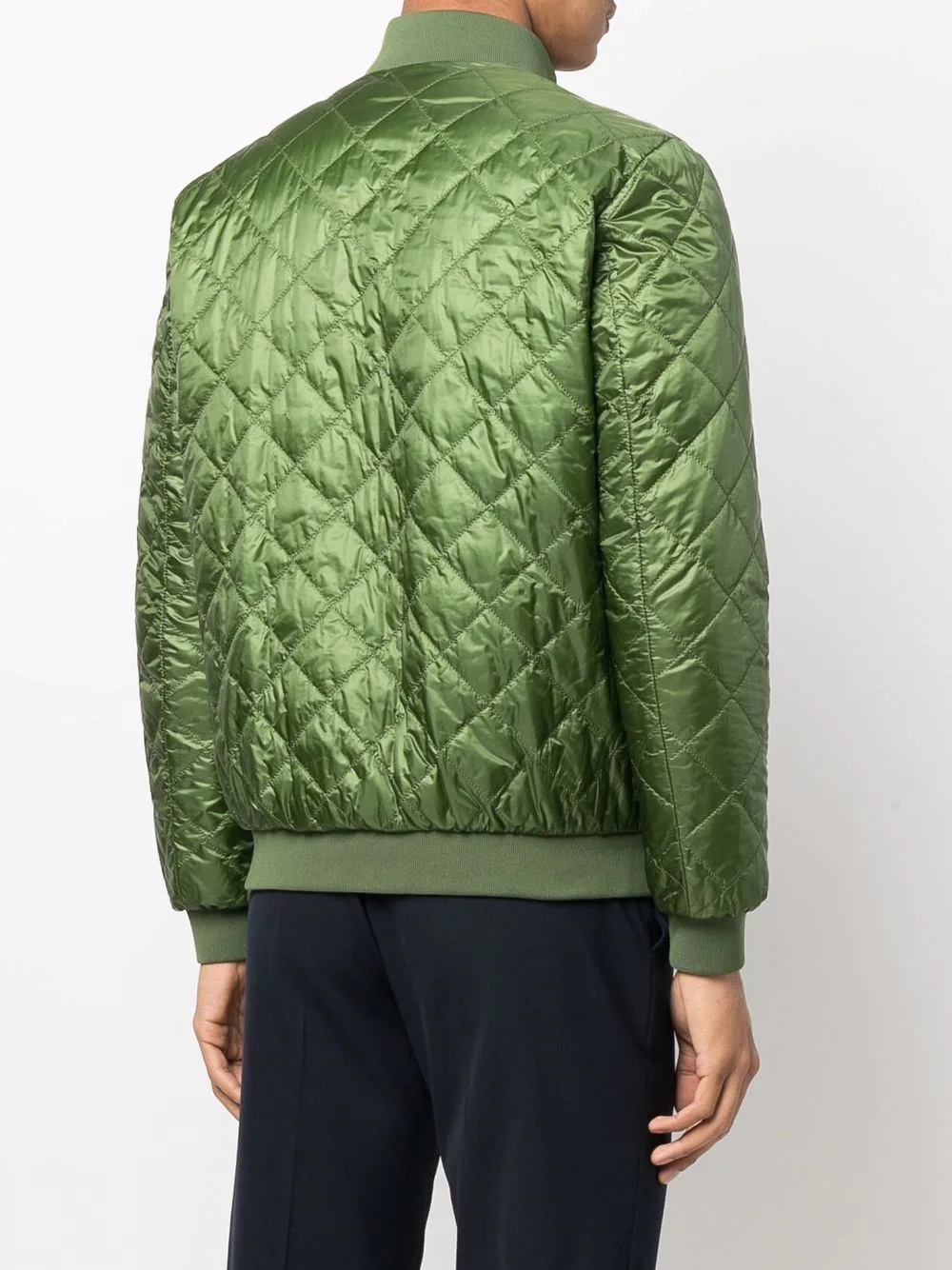 stripe-detail quilted down jacket - 4