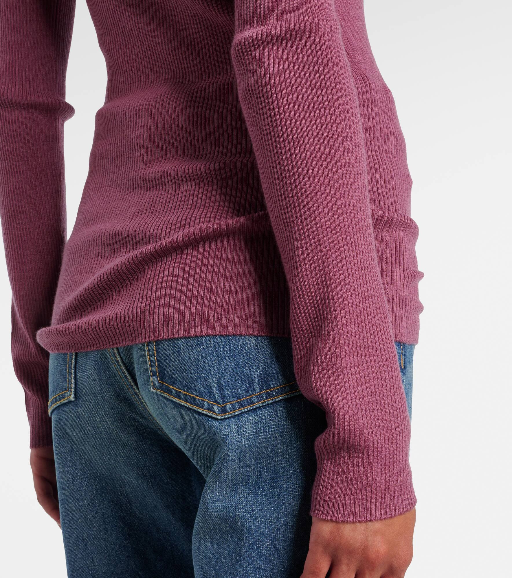 Ribbed-knit wool top - 5