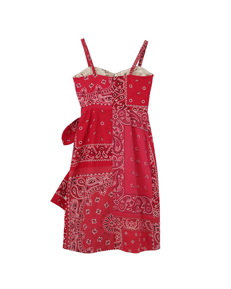 BUSTIER DRESS W RED - 2