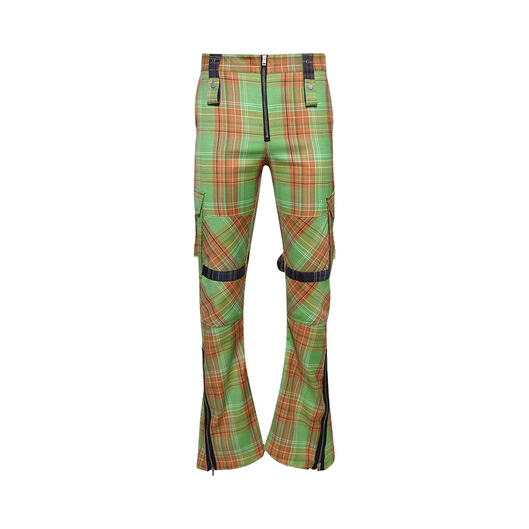 Acne Studios Cargo Check Trousers 'Green/Brown' - 1