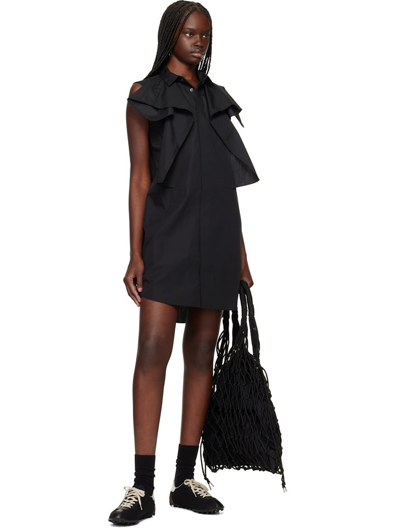 sacai Black Poplin Minidress outlook