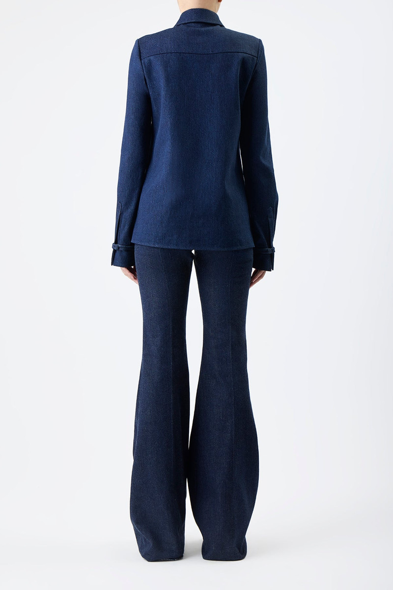 Cruz Button Shirt in Denim 5