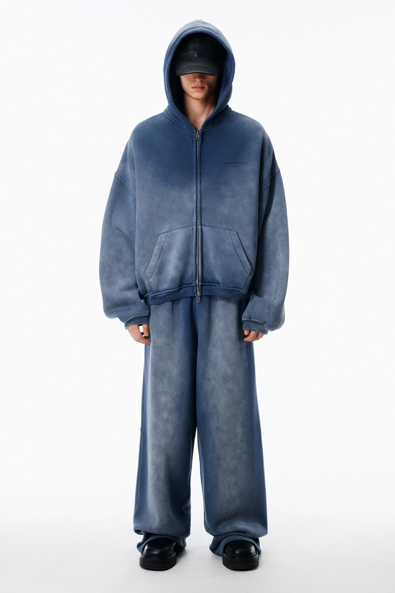 Unisex Crystal Hotifx Zip-Up Hoodie in Cotton Blend 5