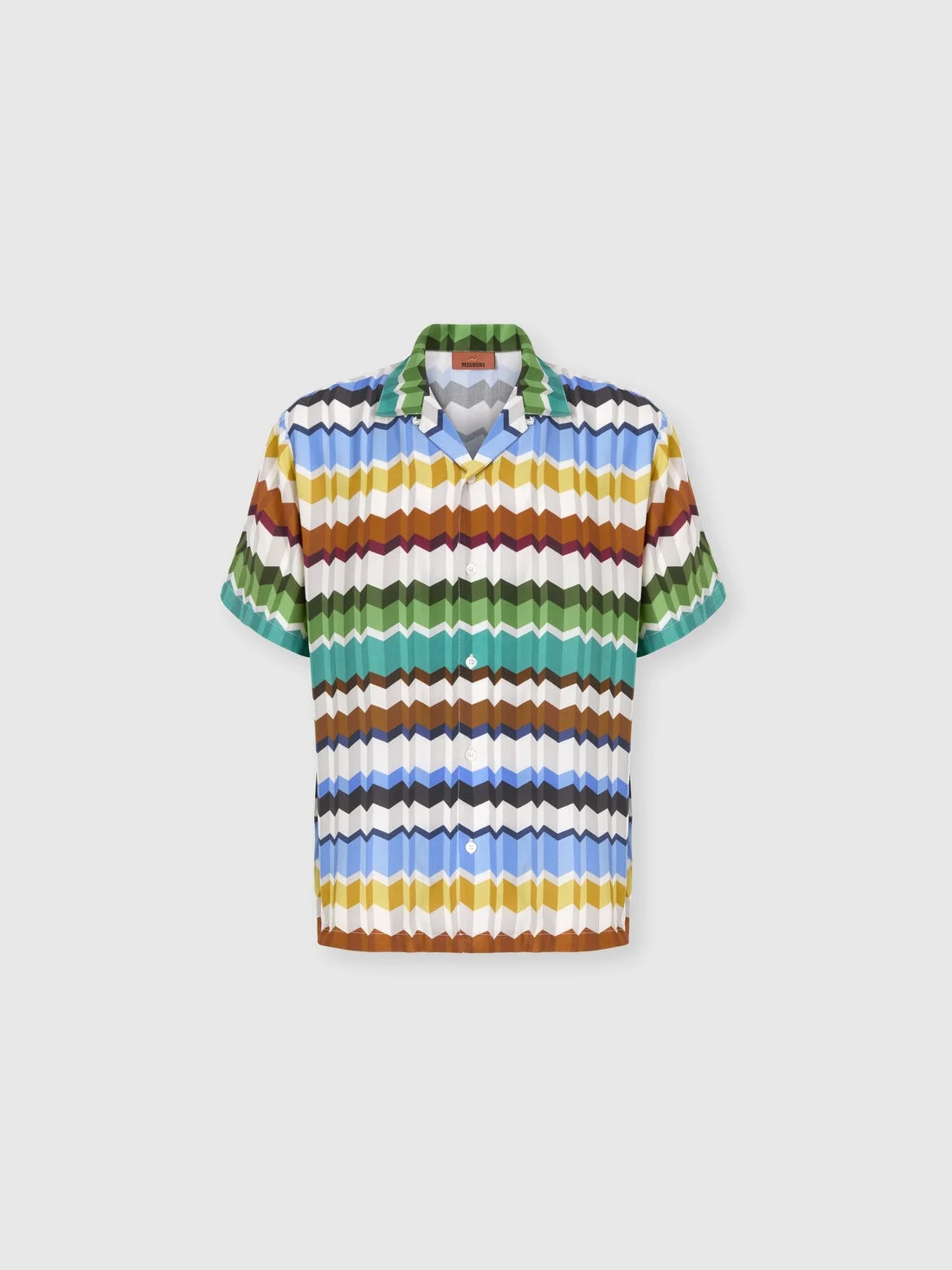 Zig zag viscose bowling shirt - 1