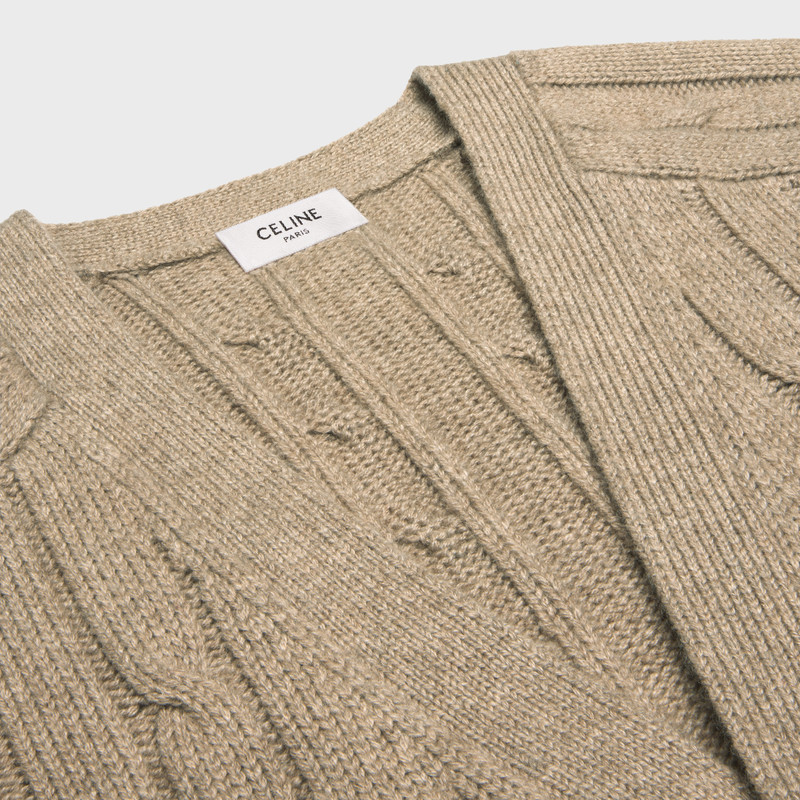 cable-knit triomphe cardigan in cashmere 3
