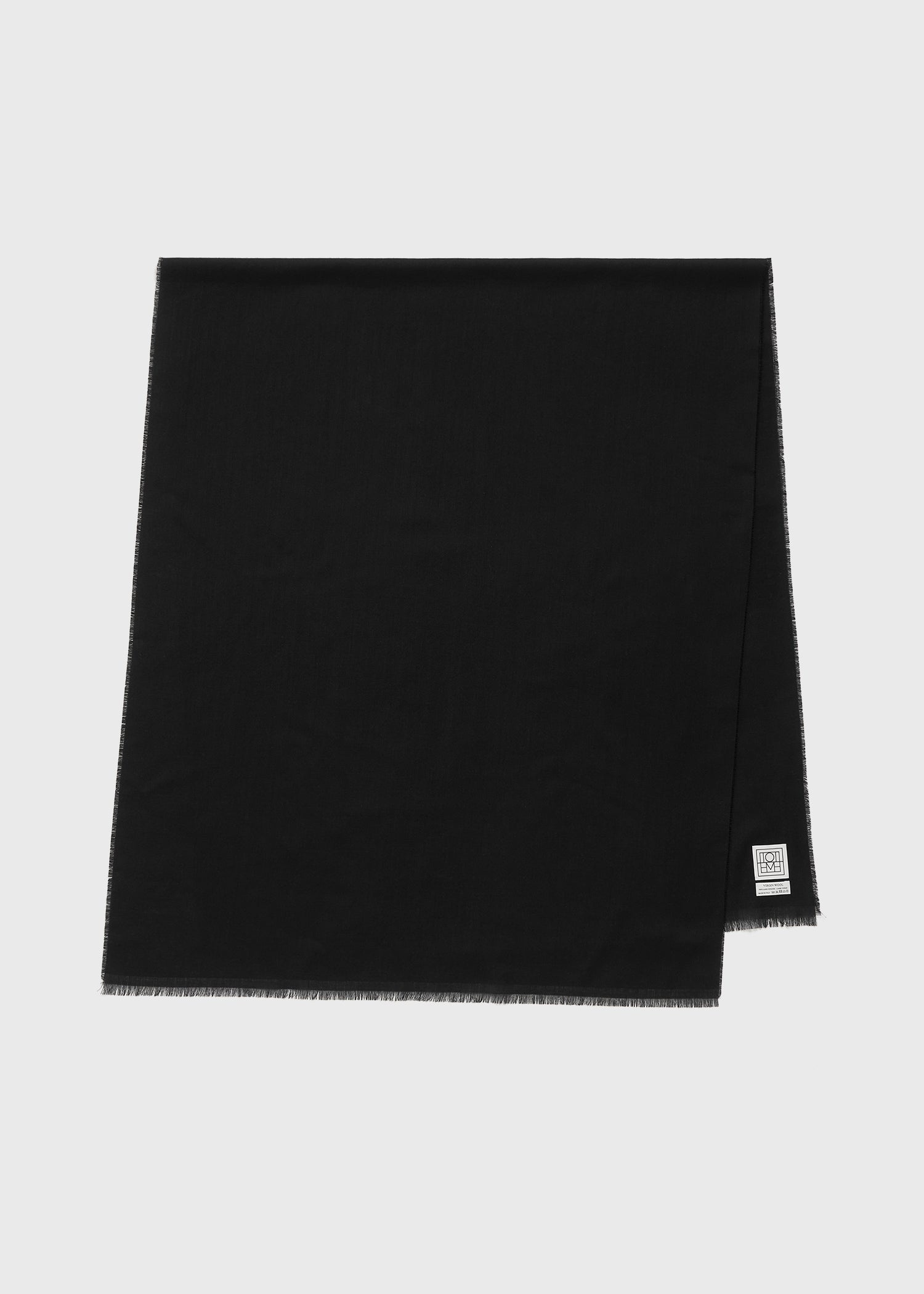 Light wool scarf black - 5