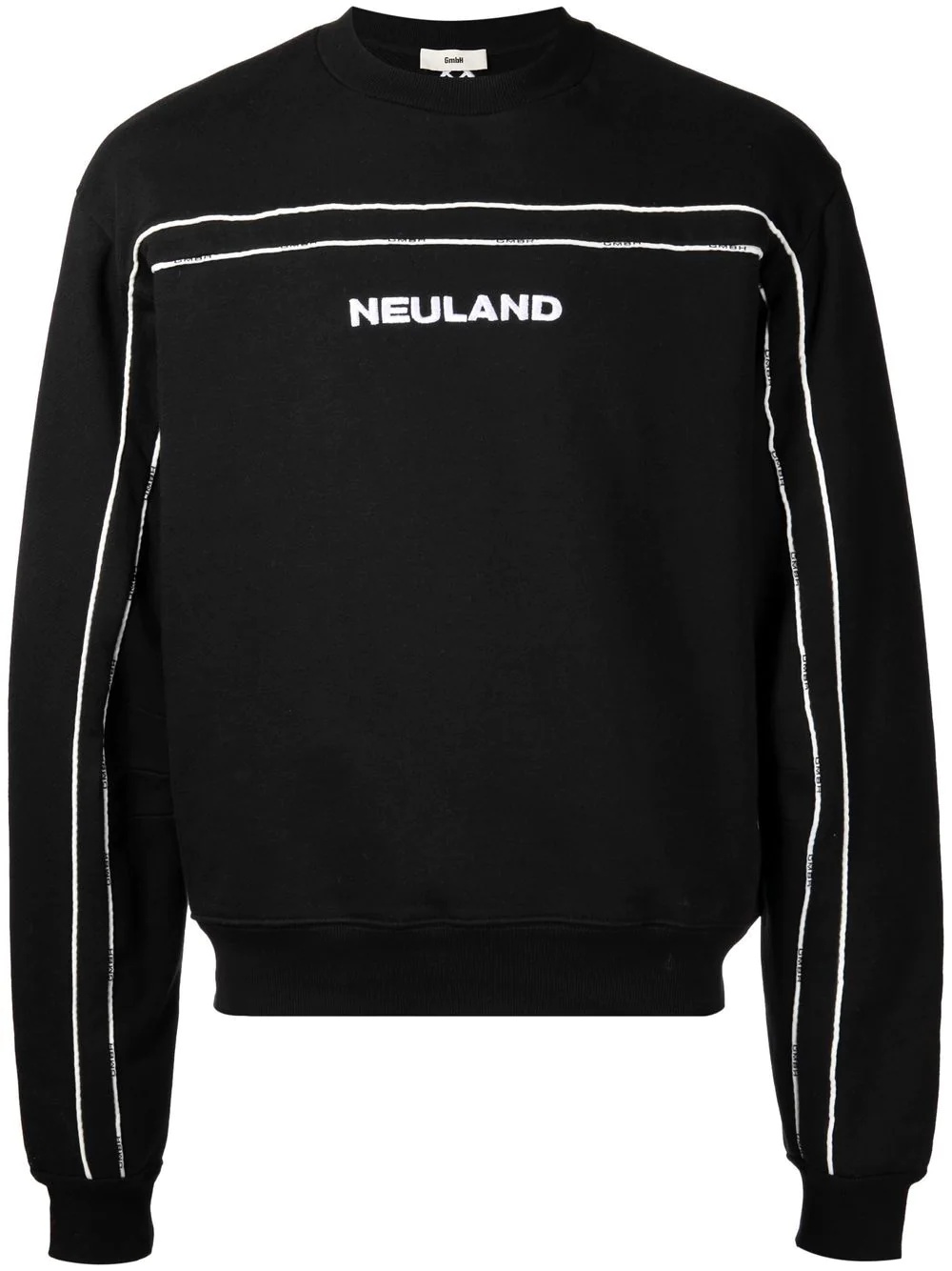 striped logo-print sweatshirt - 1