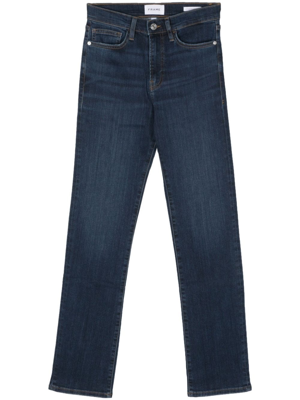 whiskering-effect straight-leg jeans - 1