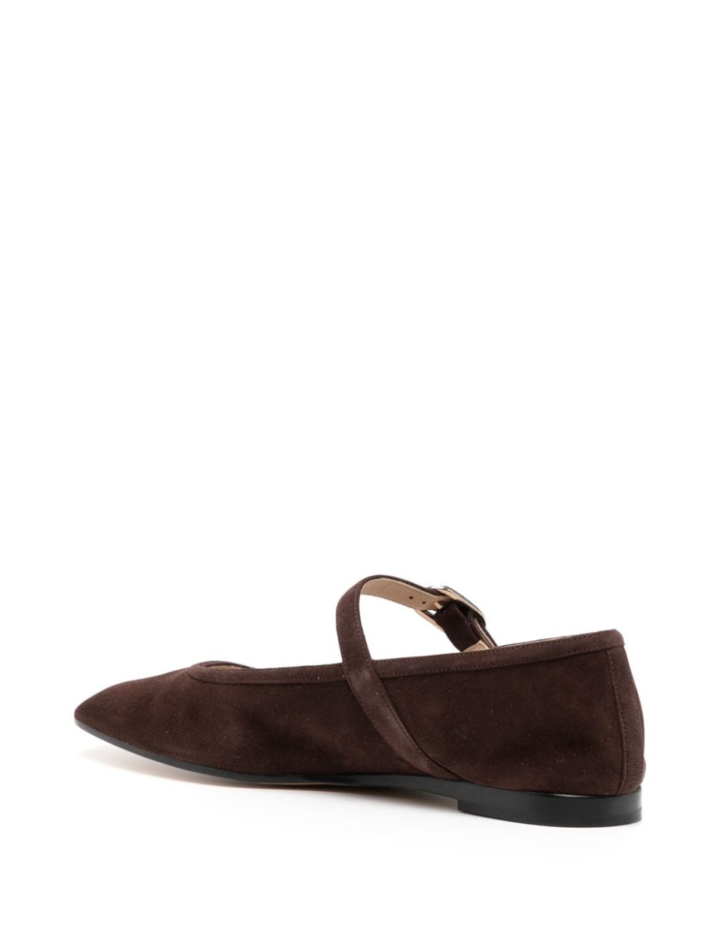 buckled suede ballerina shoes - 3
