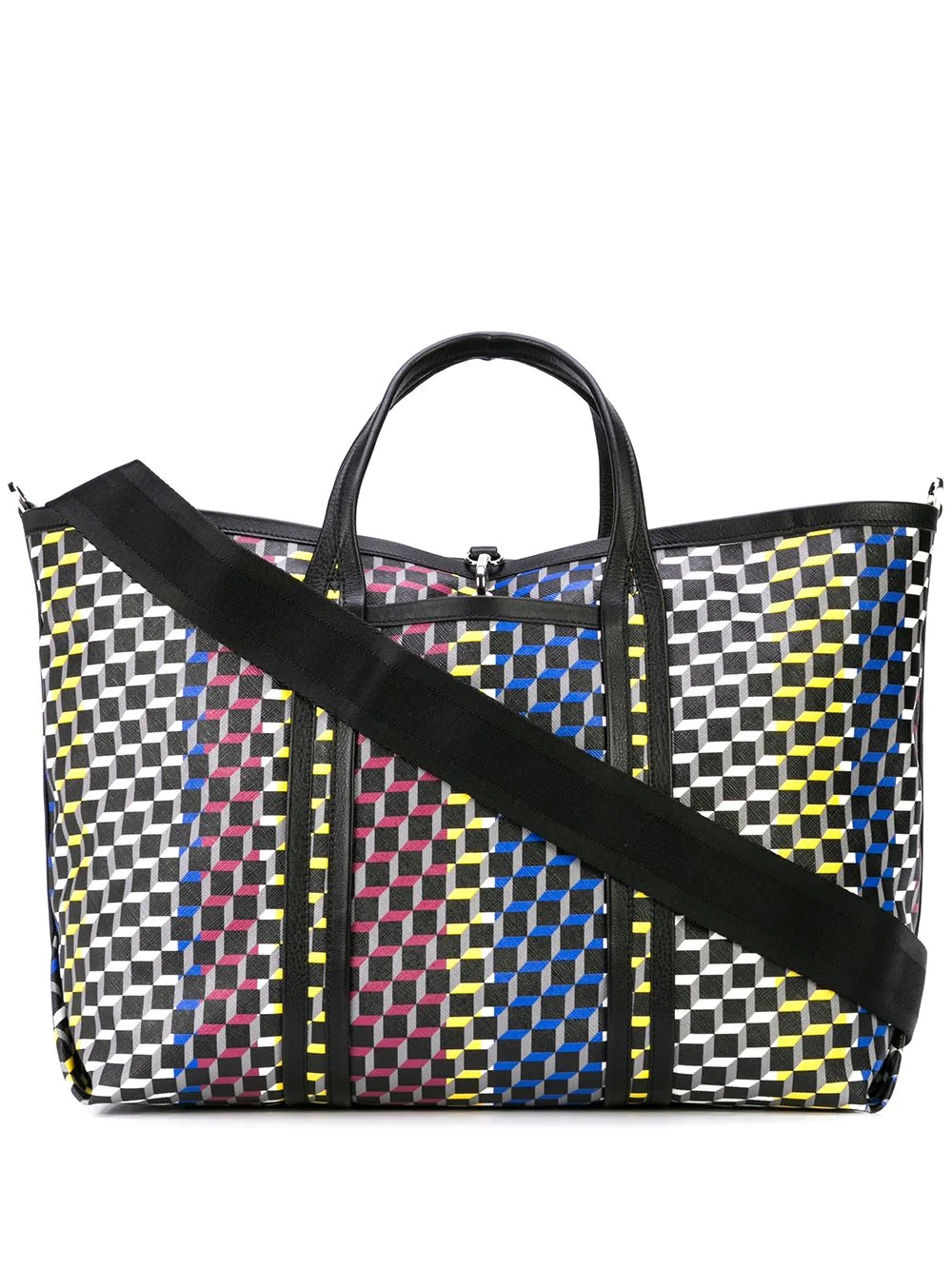 large printed tote bag - 1