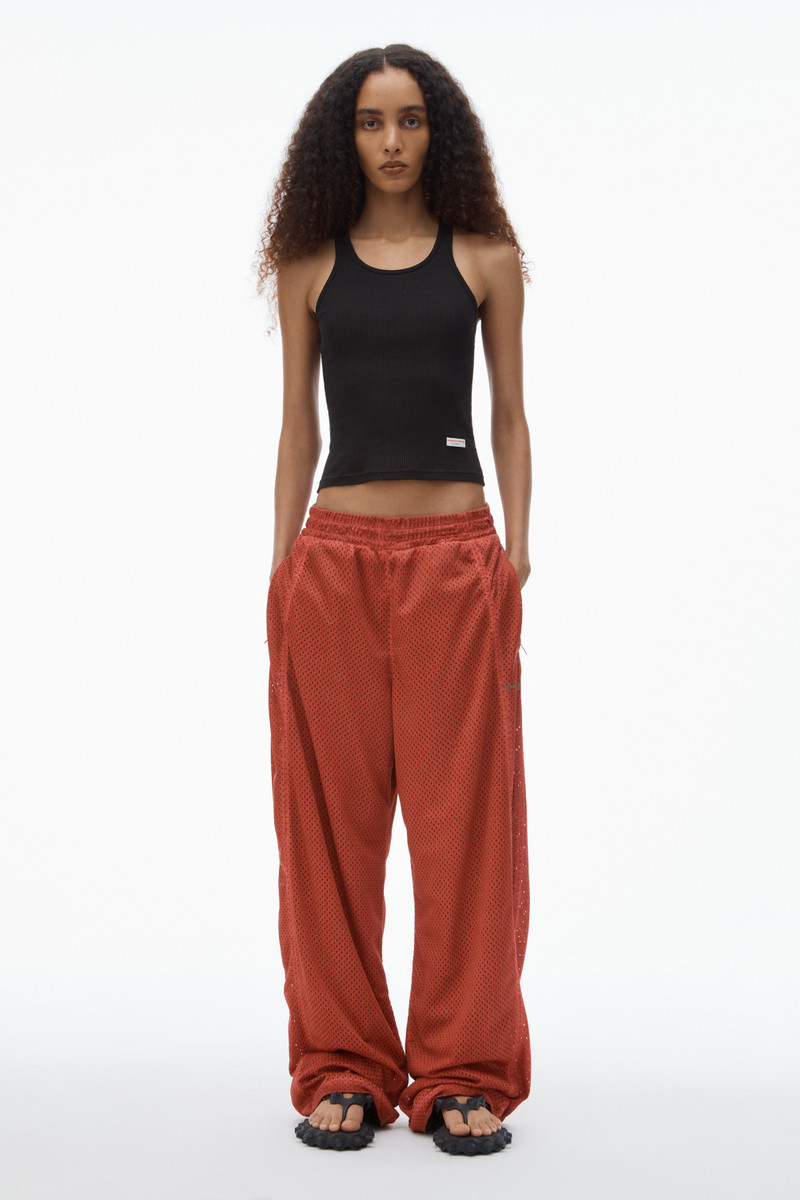 Alexander Wang Track Pant in Perforated Mesh outlook