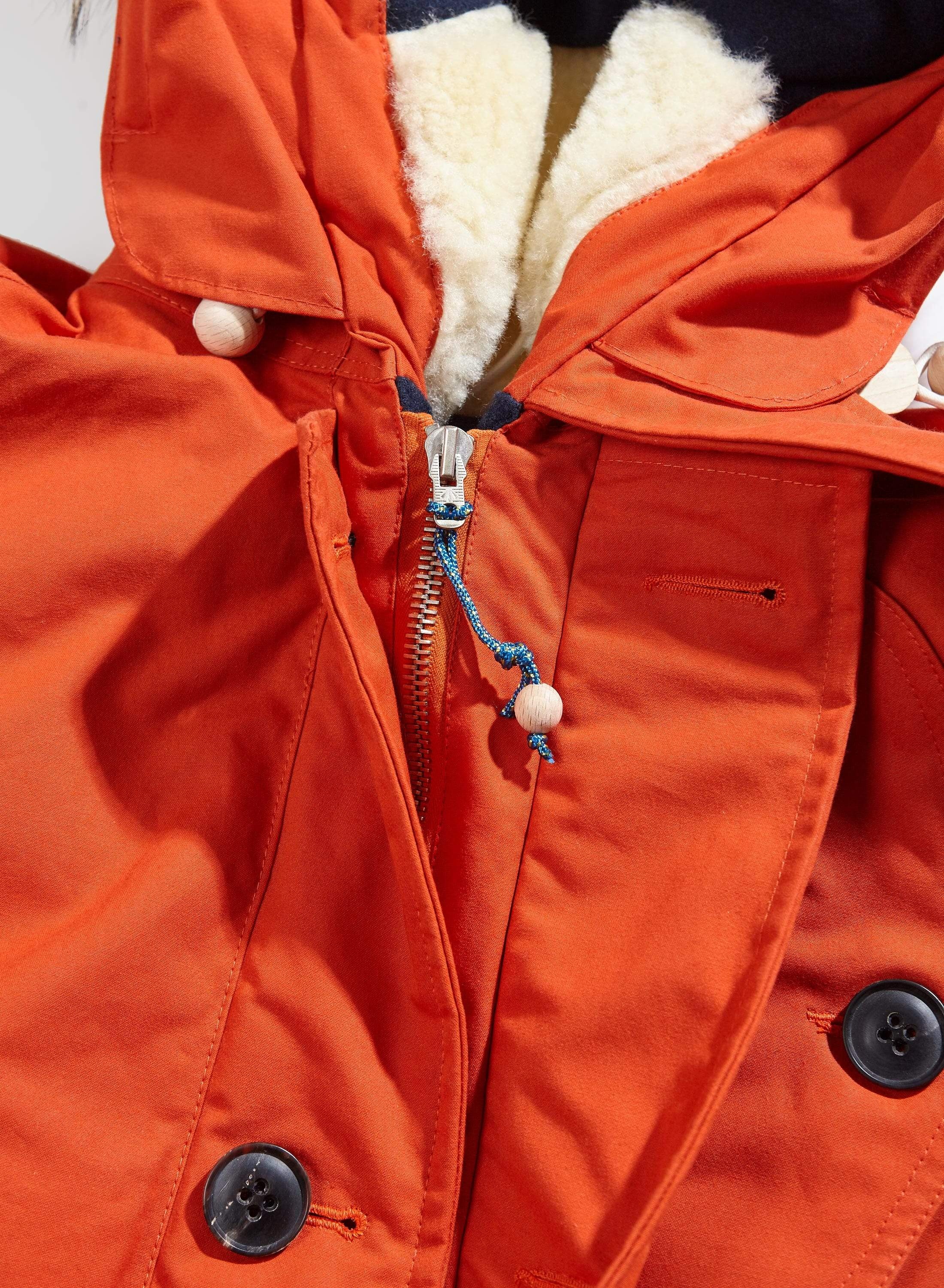 Nigel Cabourn Antarctic Parka Vintage Orange | REVERSIBLE