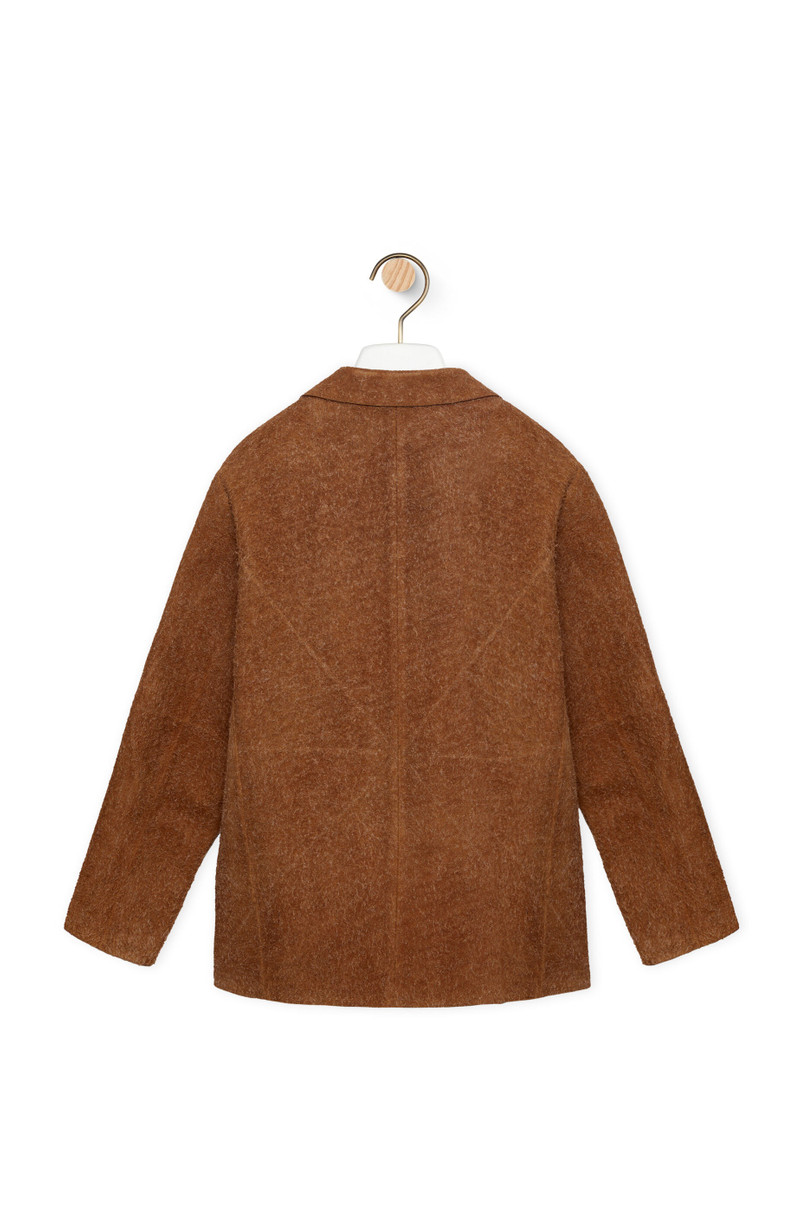 Loewe Puzzle jacket in brushed suede outlook