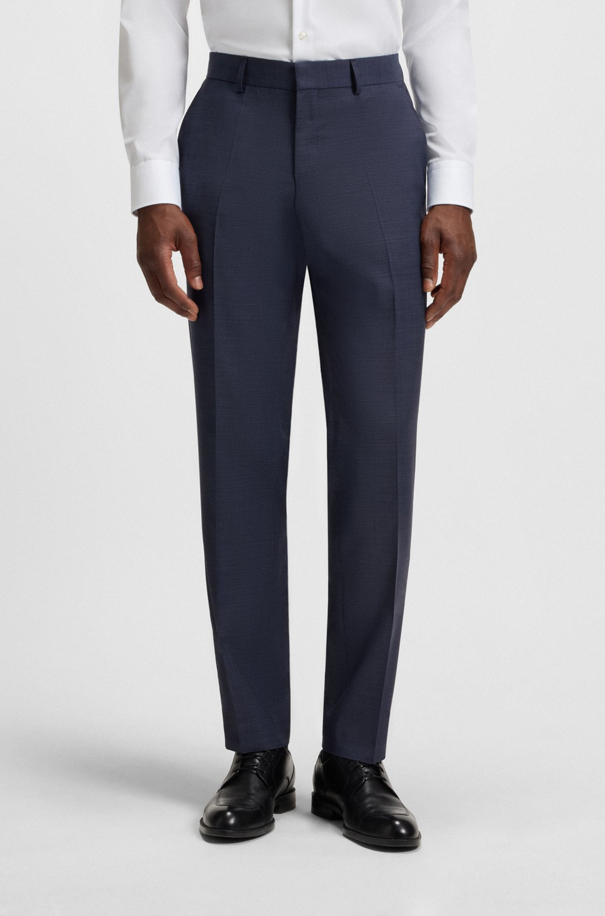 REGULAR-FIT SUIT IN MICRO-PATTERNED WOOL - 6