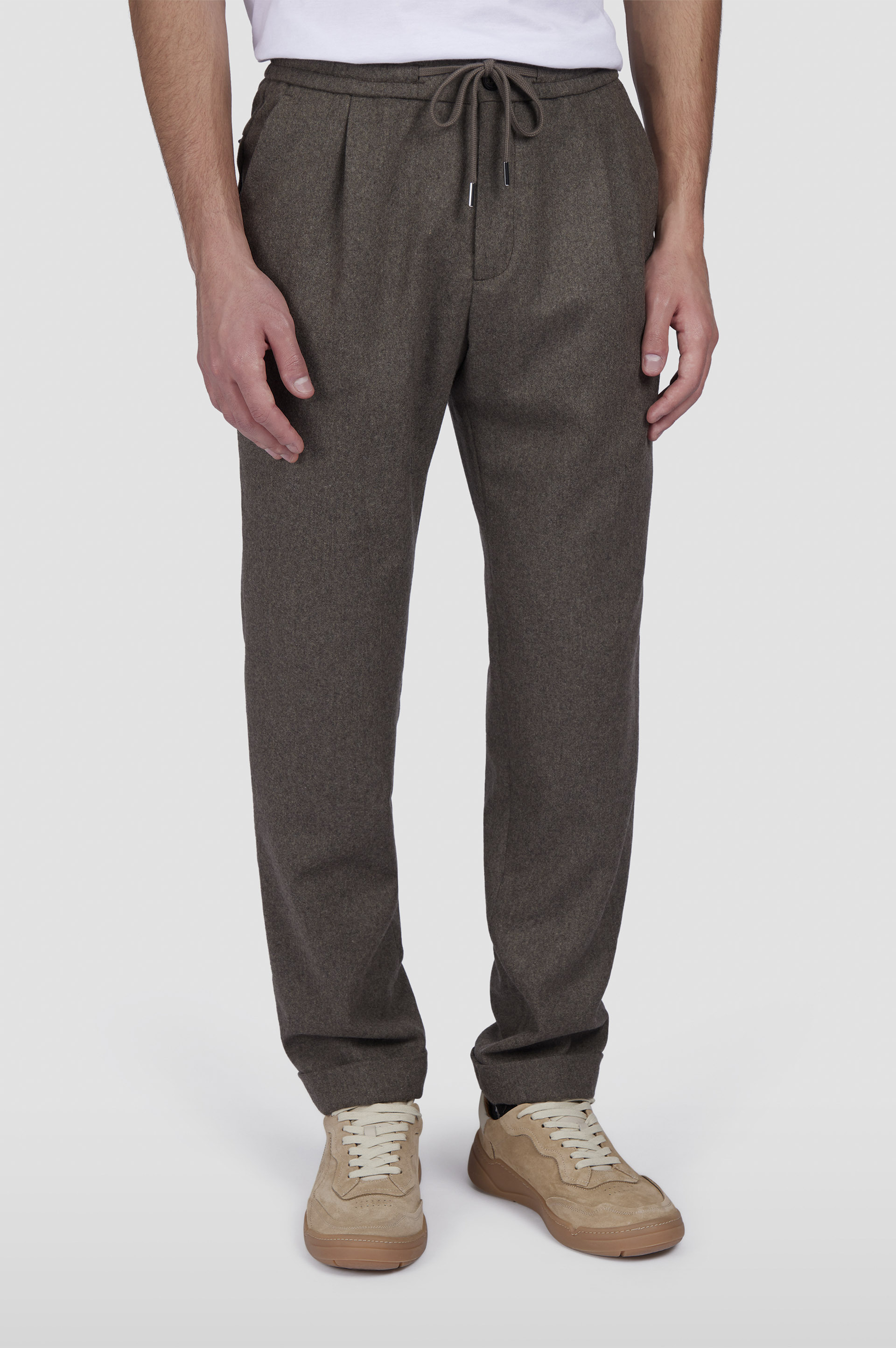 WOOL BLEND TROUSERS WITH PLEATS - 6