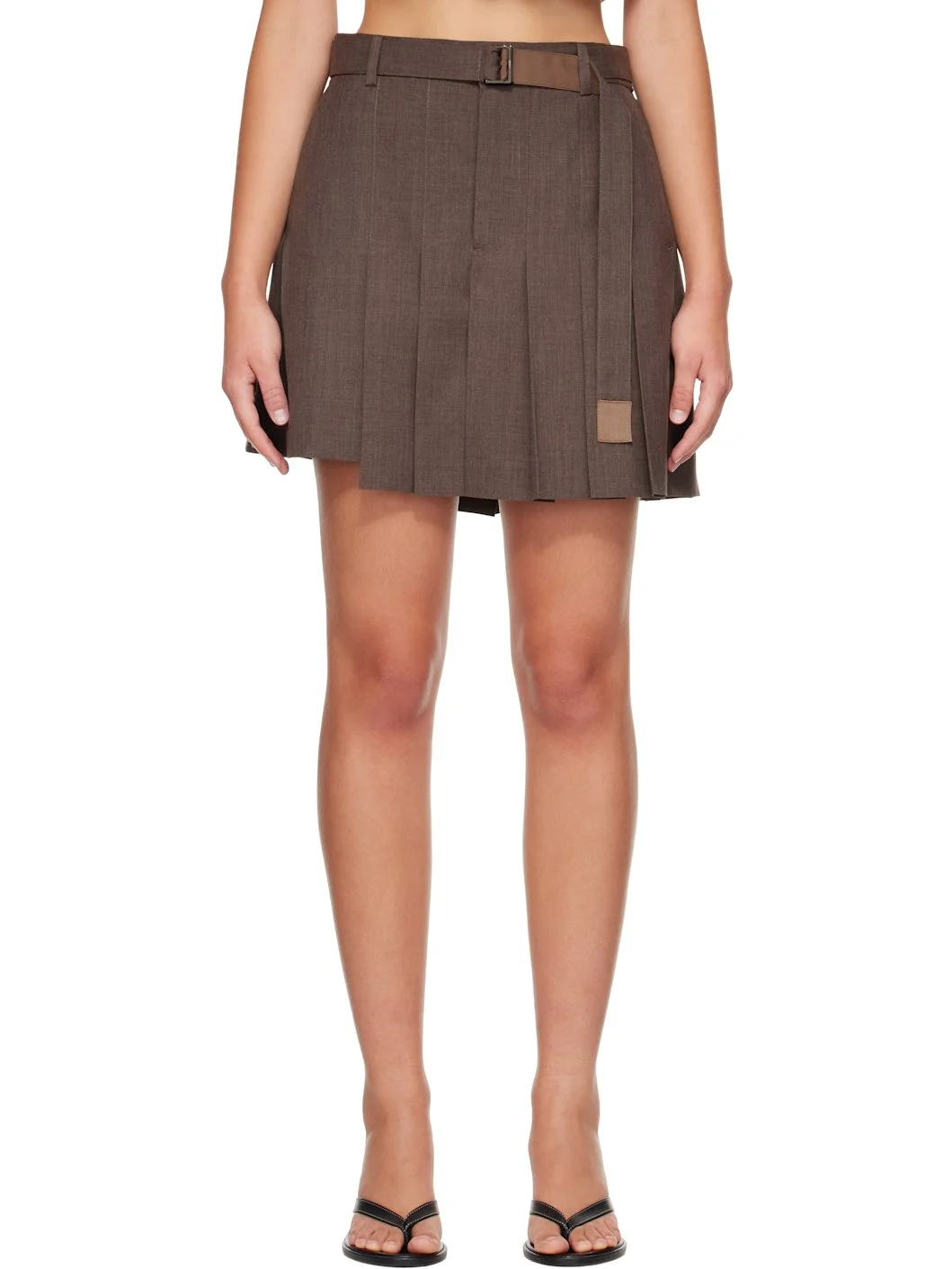 Brown Suiting Skort - 1