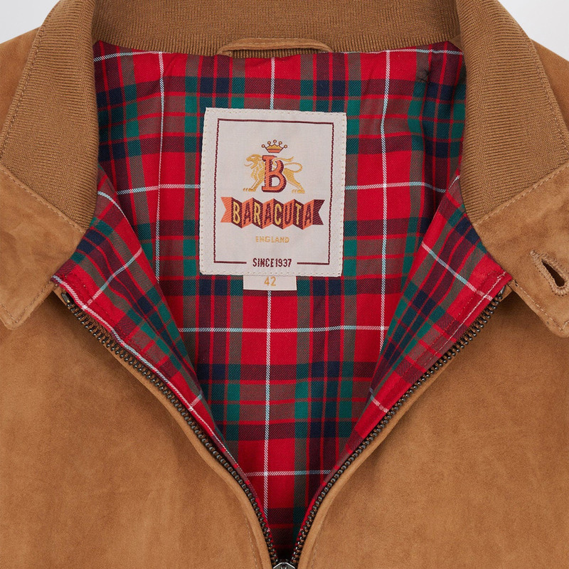 Baracuta G9 suede jacket Tobacco outlook