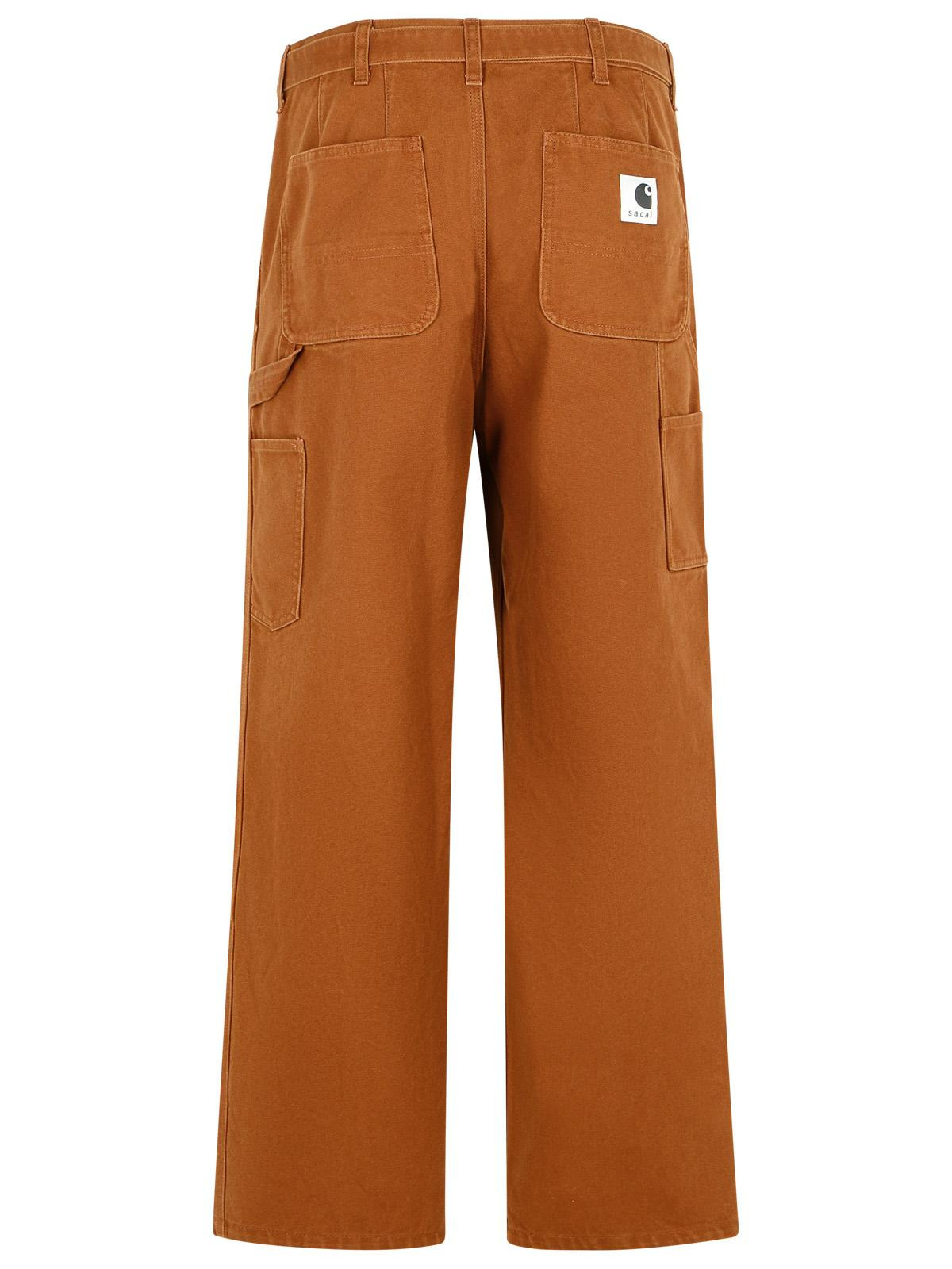 Sacai 'Carhartt Work In Progress' Brown Cotton Pants Men - 3
