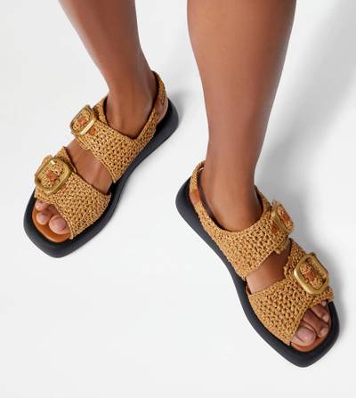 Tod's SANDALS IN RAFFIA - BROWN outlook