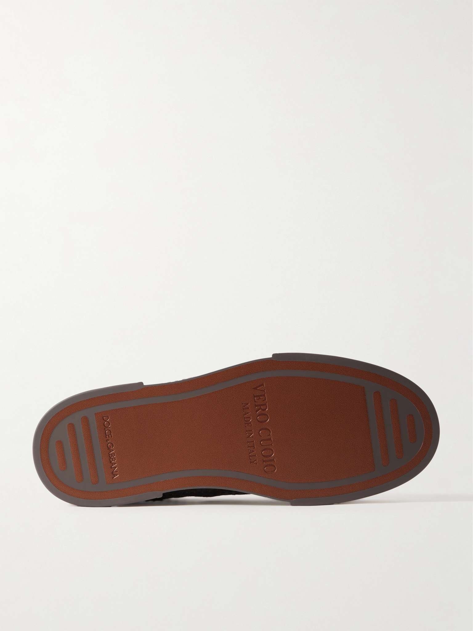 Portofino Yacht Perforated Distressed Suede Sneakers - 3