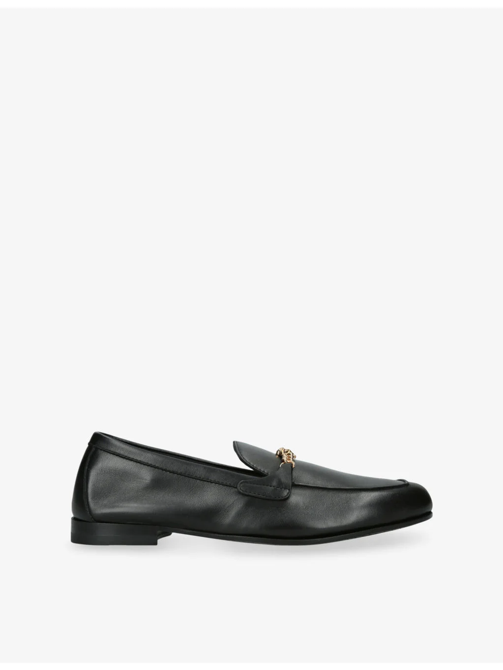 Medusa Chain Leather Loafers - 1