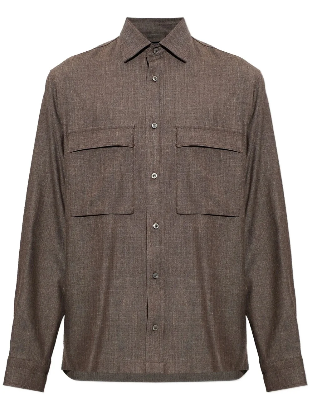 WOOL AND SILK OVERSHIRT - 1