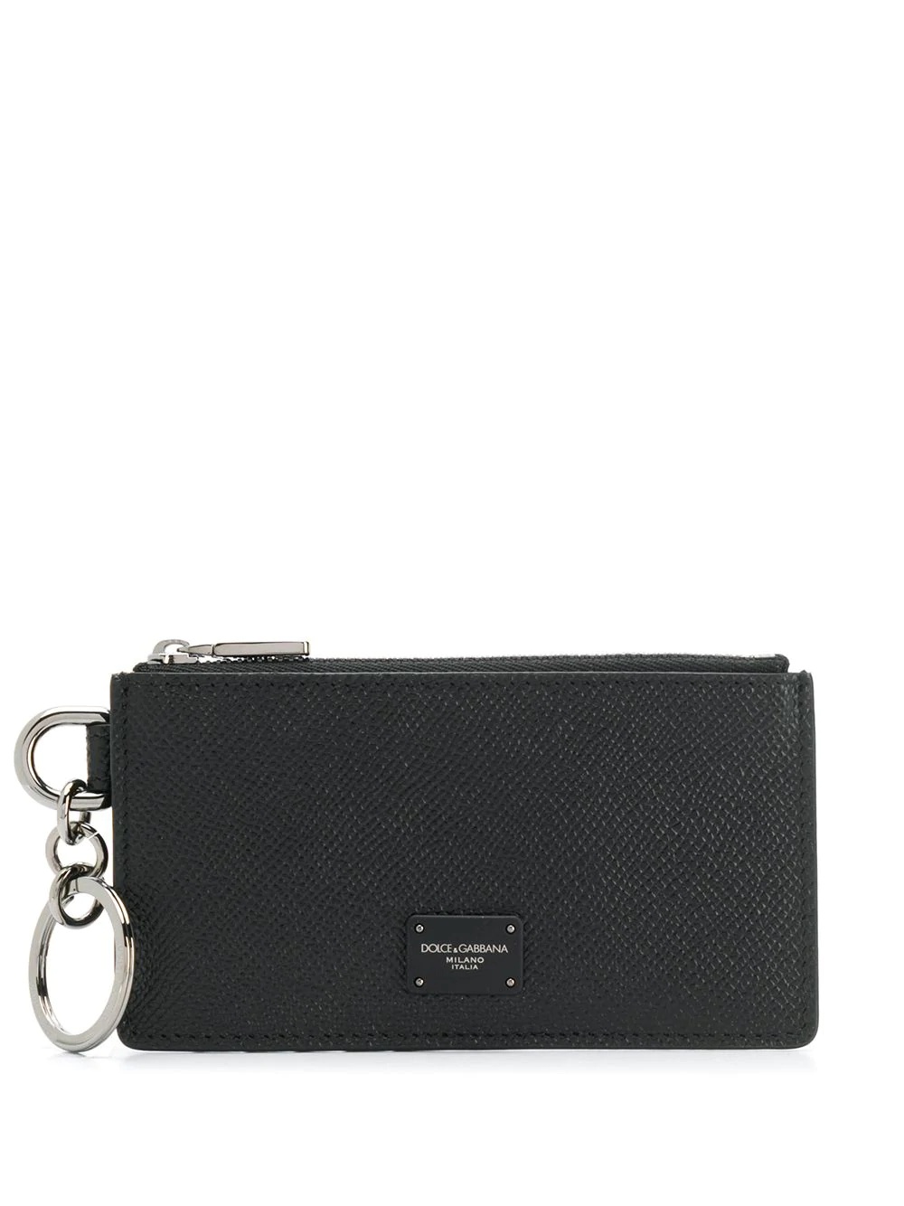 logo plaque zipped cardholder - 1