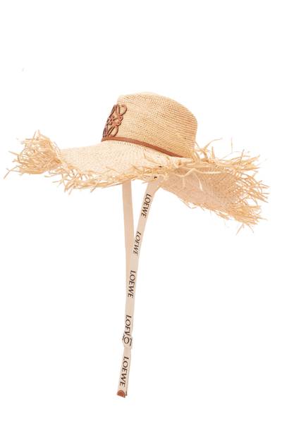 Loewe Fringes cowboy hat in raffia and calfskin outlook
