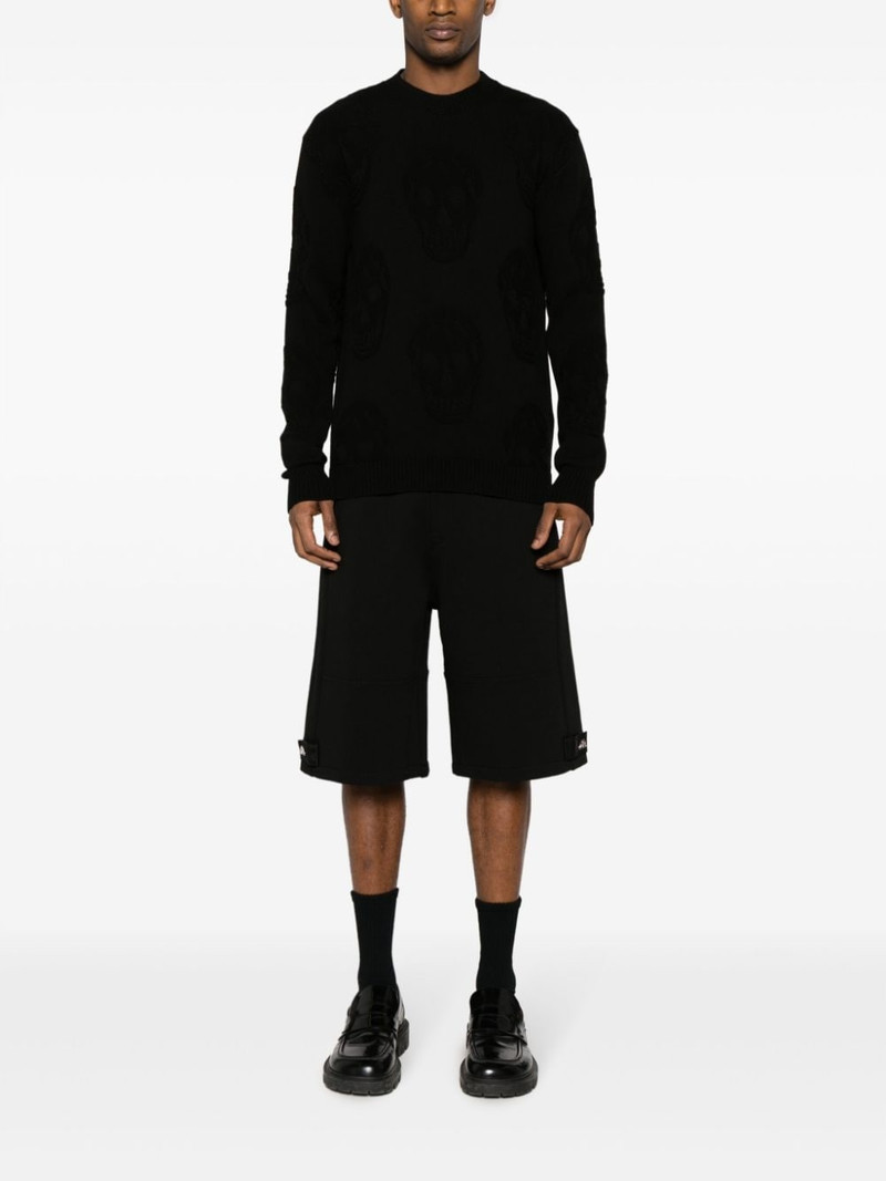 Alexander McQueen Skull-jacquard cotton jumper outlook