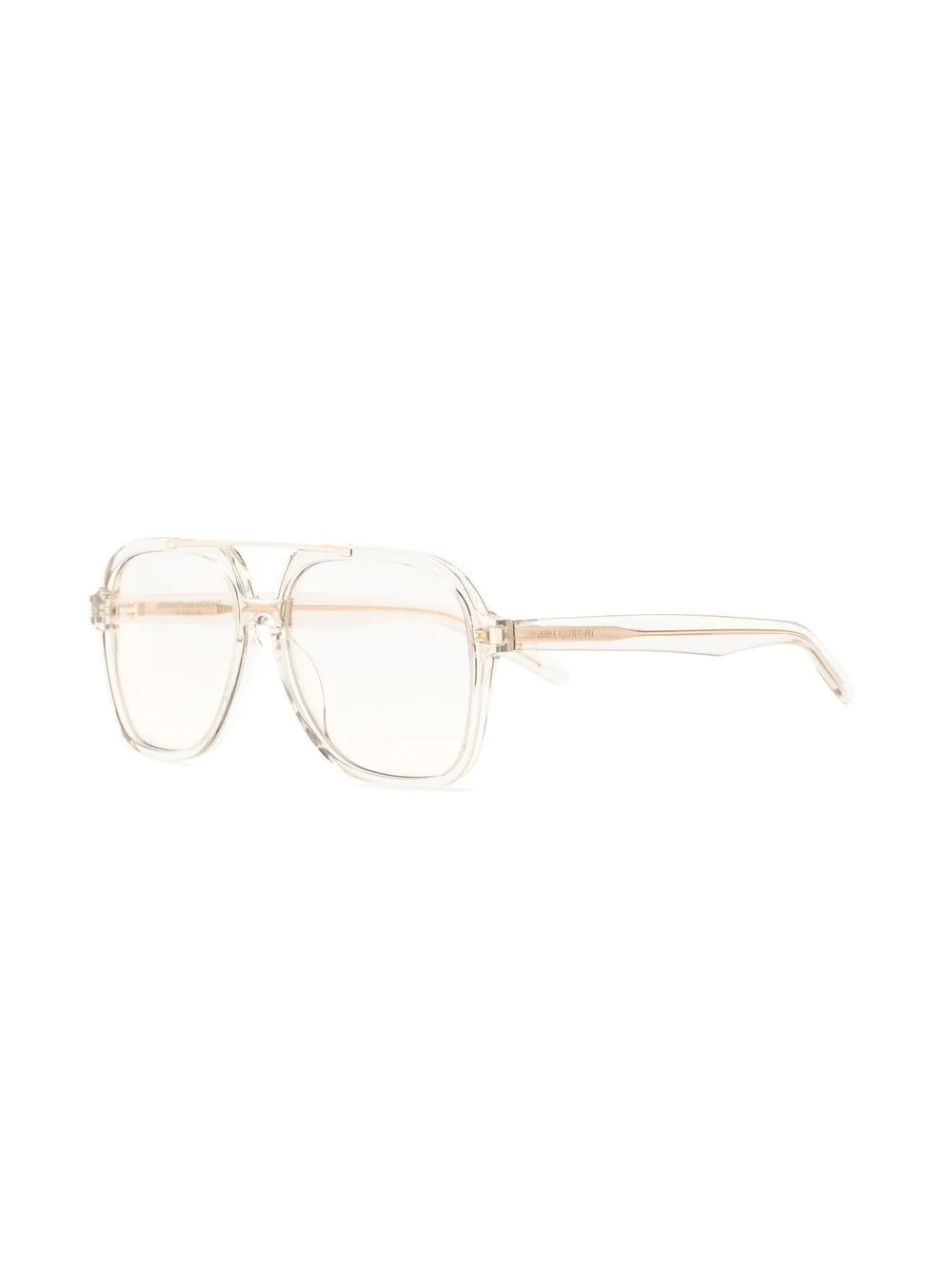 logo square-frame glasses - 2