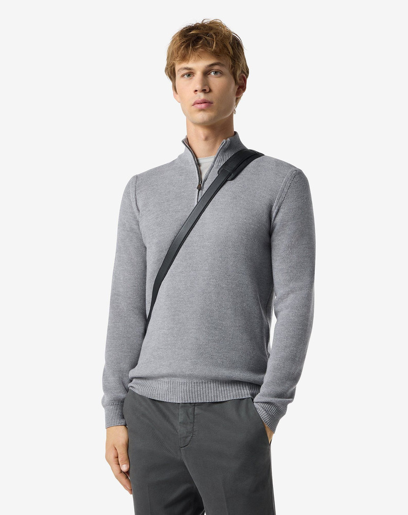 CORNELIANI Light grey extra fine merino wool turtleneck outlook