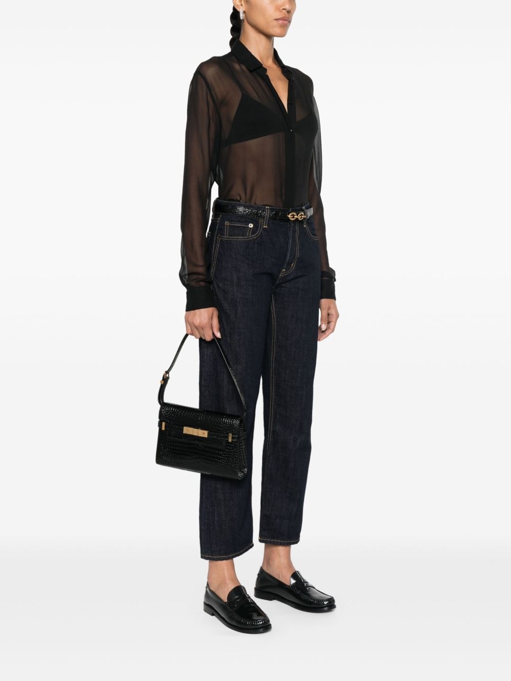 Manhattan embossed shoulder bag - 2