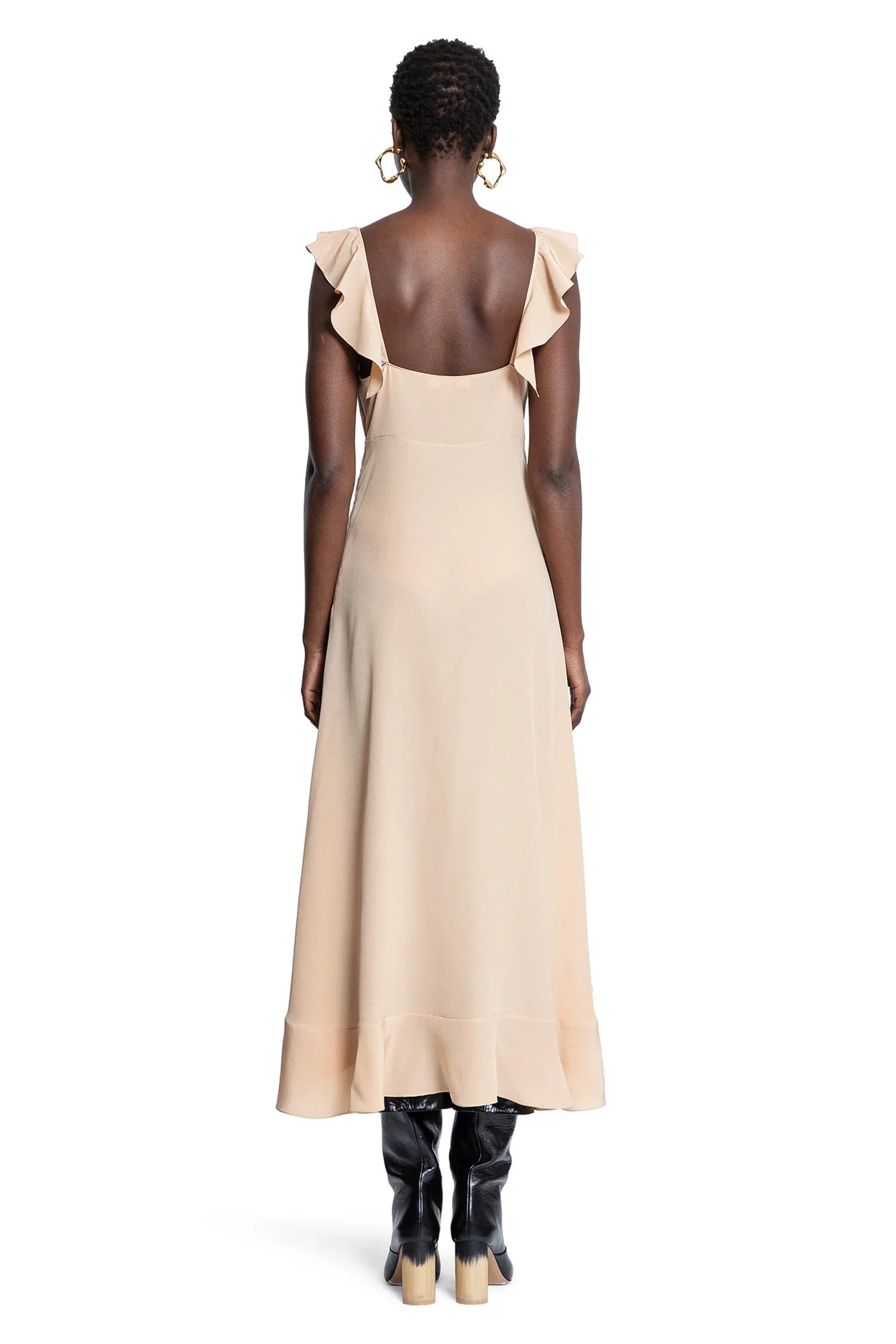 Long-Sun-Dress-In-Crepe-De-Chine - 4