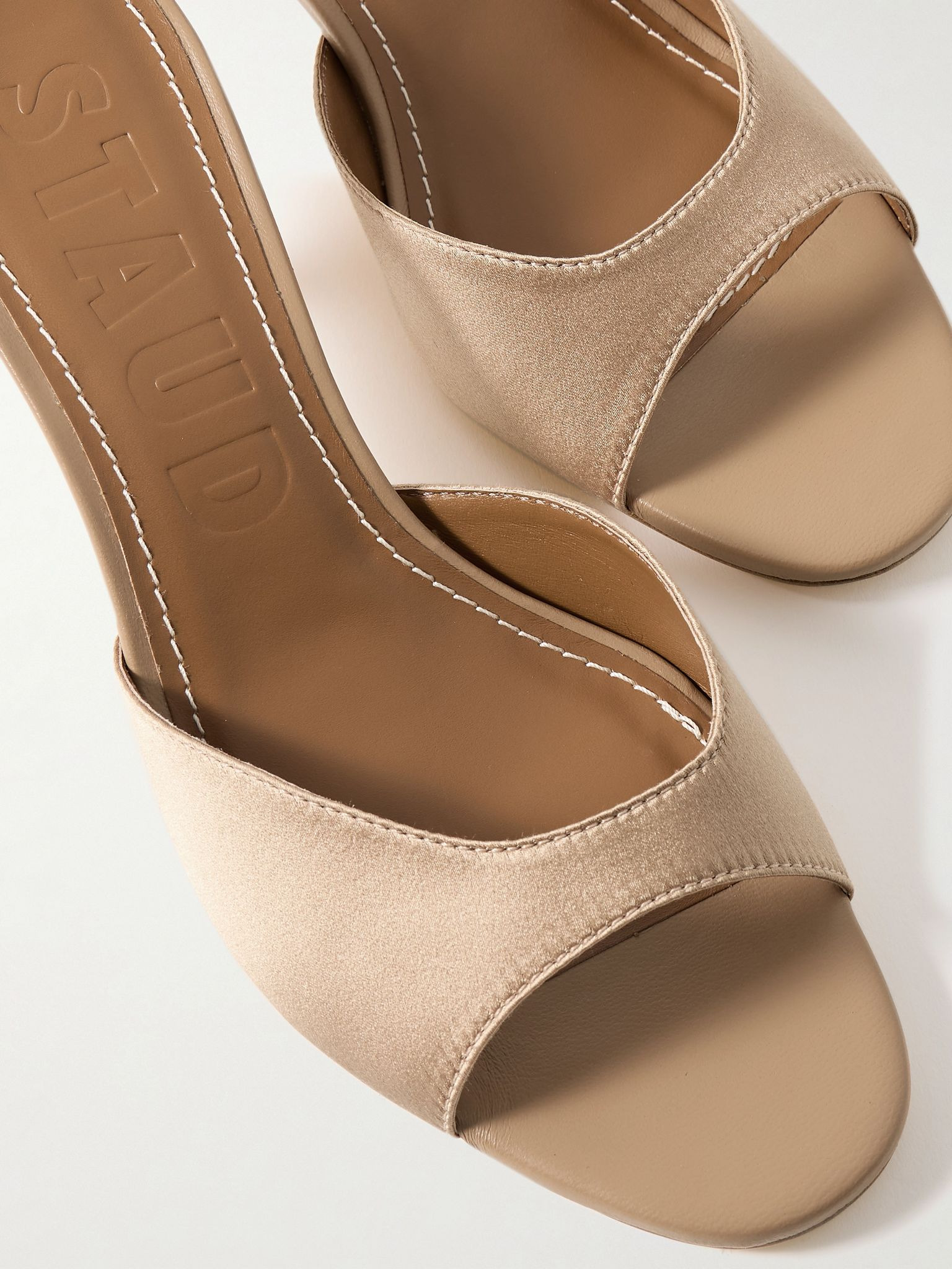 Brigitte satin mules Beige - 4