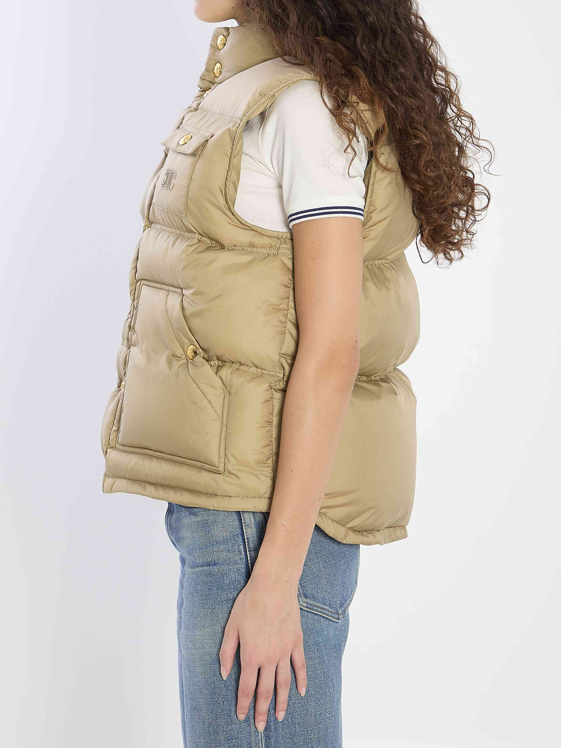 Celine Women Triomphe Padded Vest - 3
