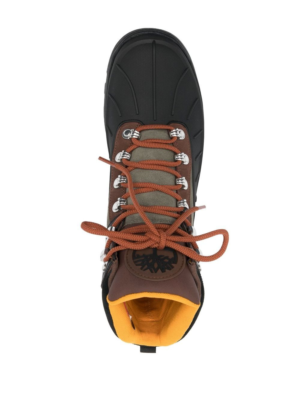 panelled lace-up boots - 4