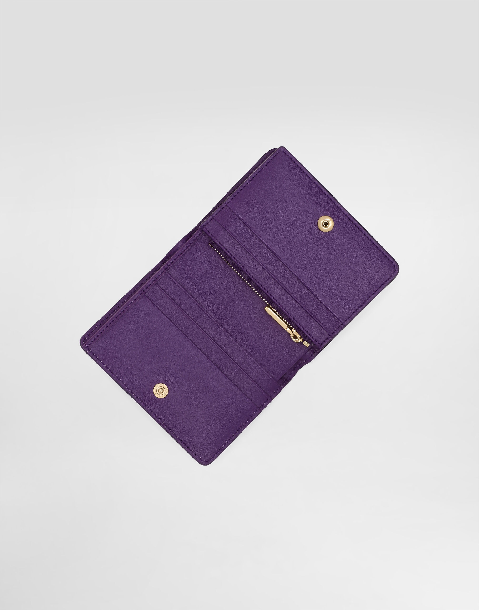 Majolica-print continental calfskin wallet - 4