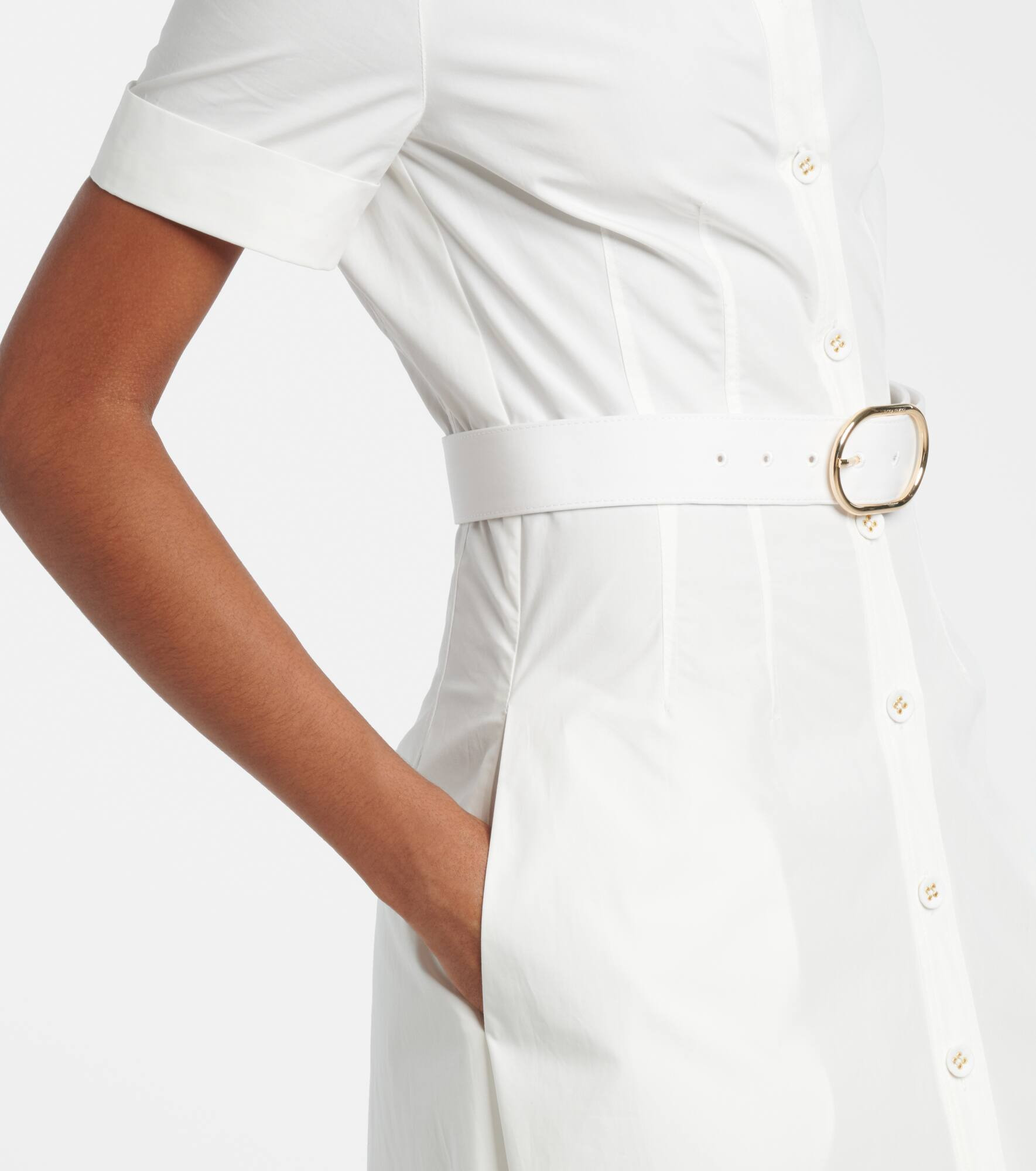 Cotton poplin shirt dress - 5