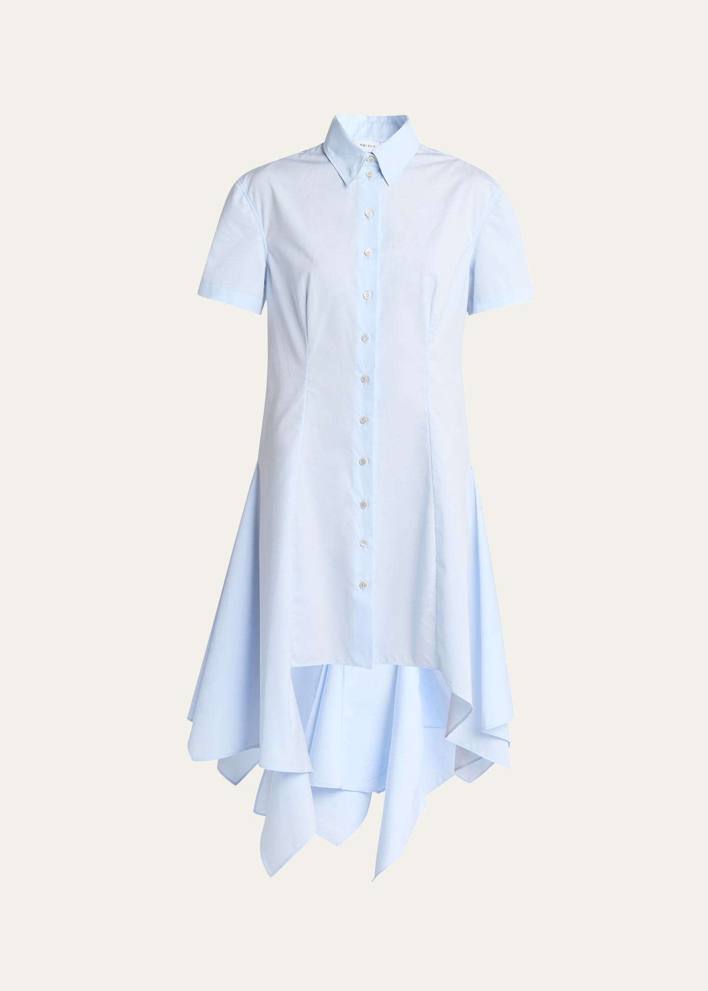 Asymmetric Poplin Shirtdress - 1