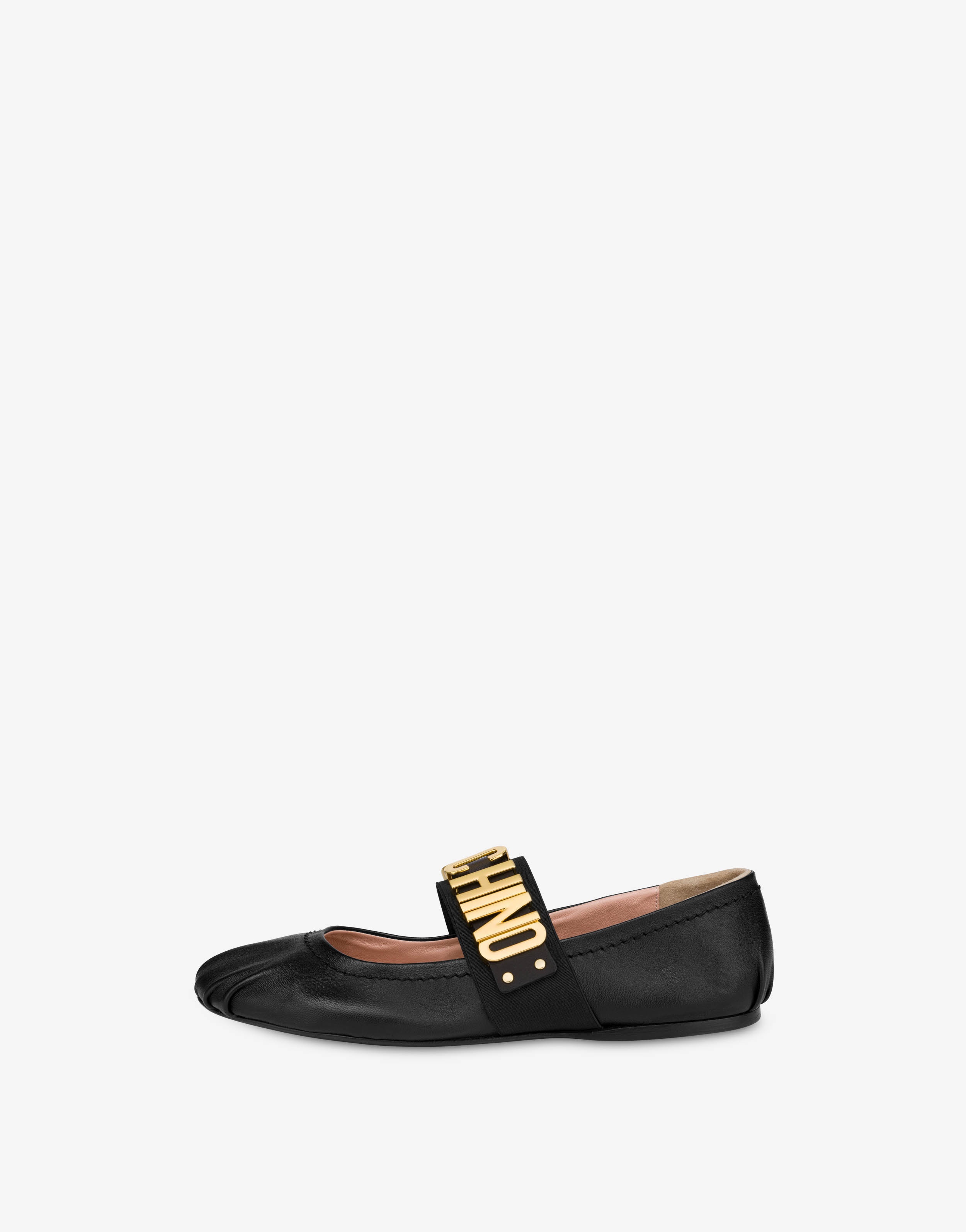 NAPPA LEATHER BALLERINAS MAXI LETTERING - 1