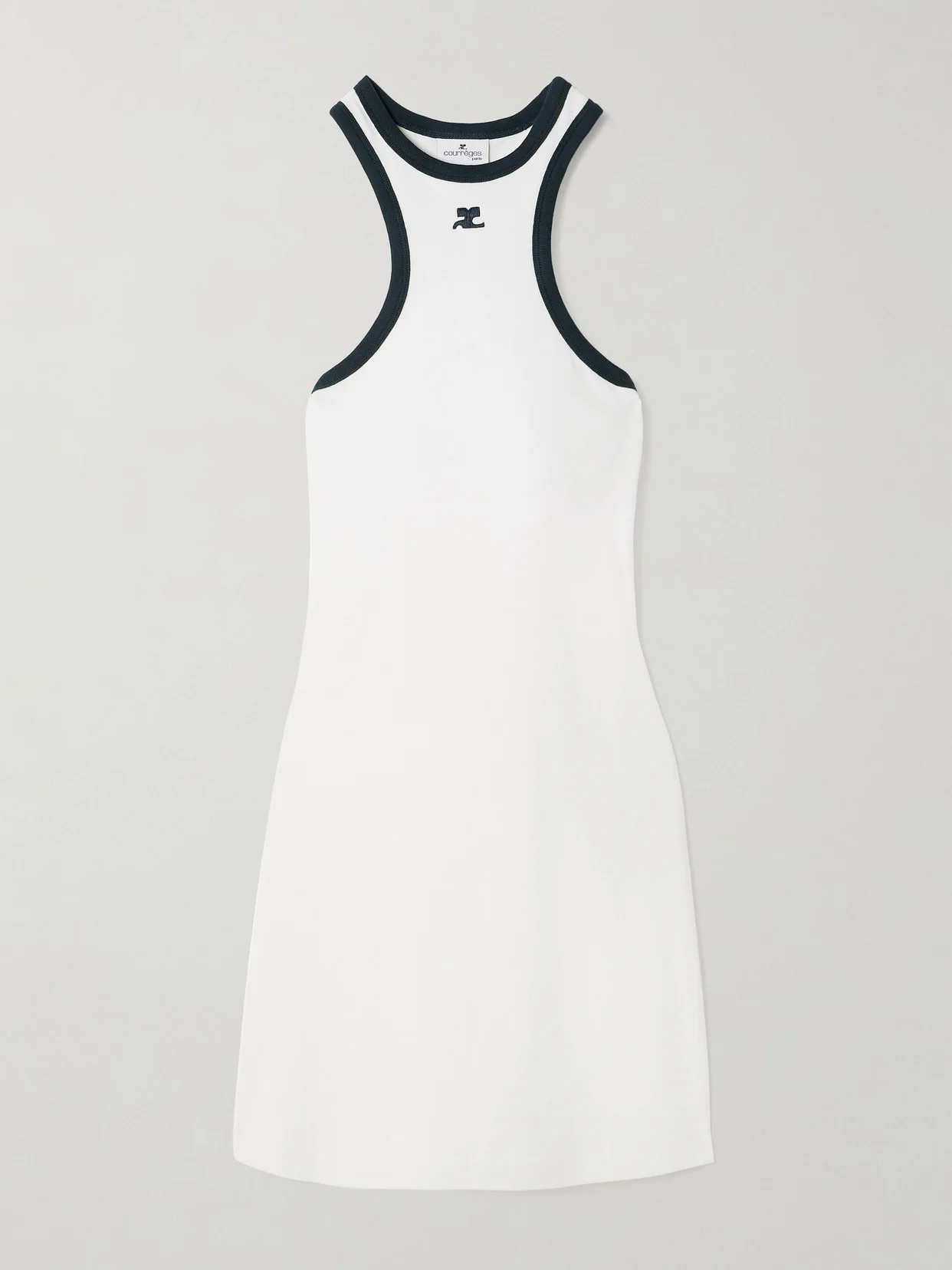 Embroidered Cotton-jersey Mini Dress - 1