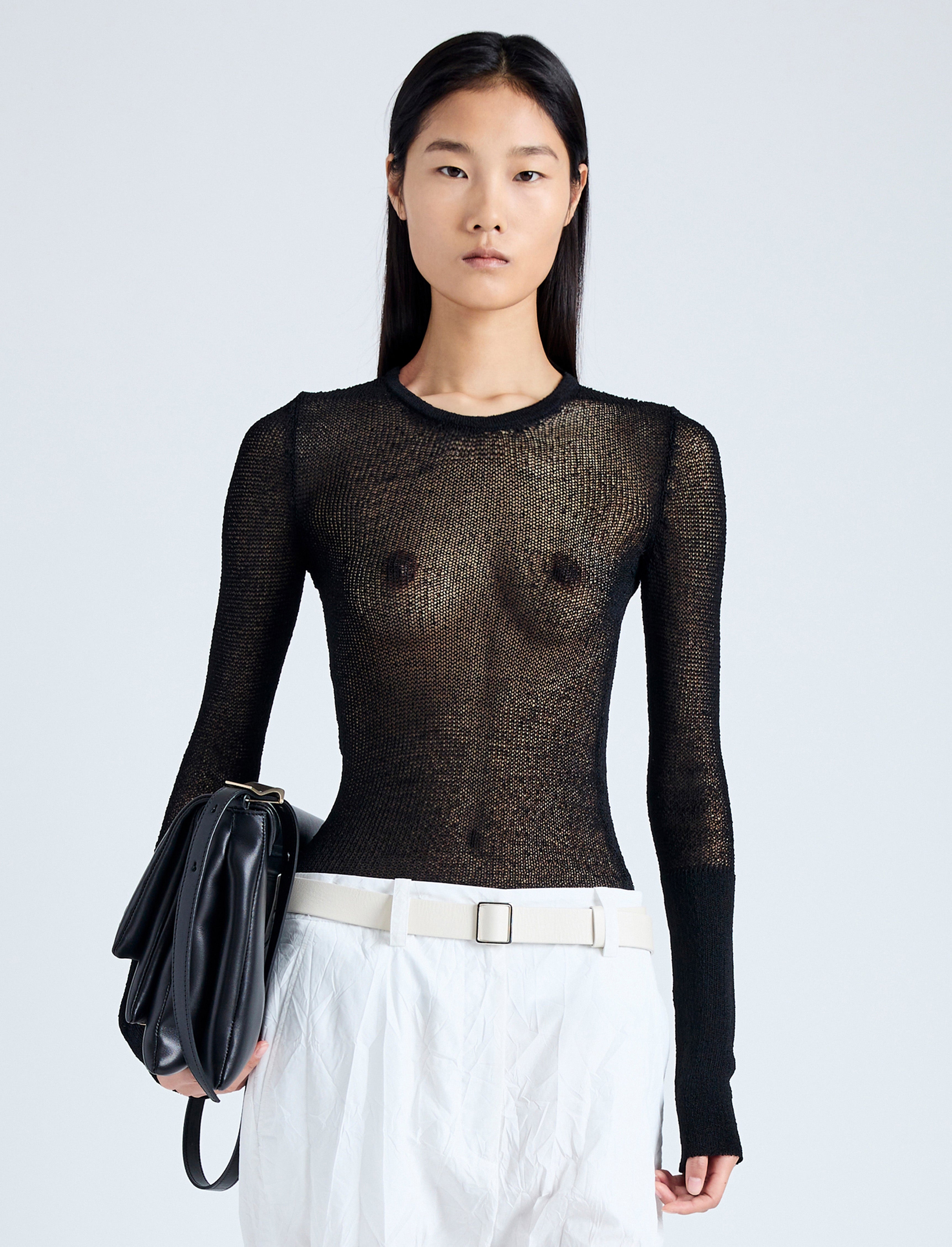 Willa Sweater in Sheer Mesh - 2